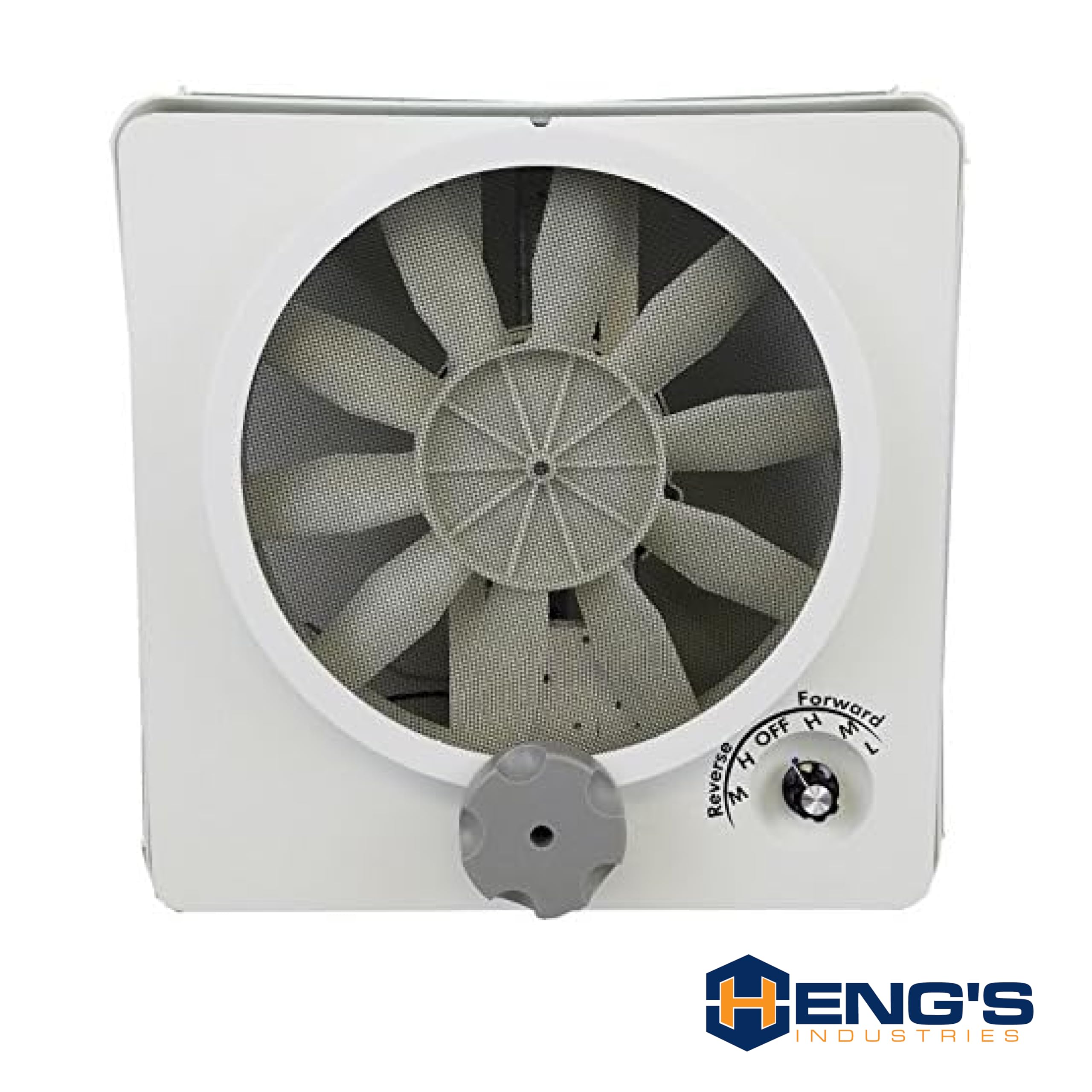 HENG'S INDUSTRIES Vortex II Replacement Fan Kit 90046-CR | High-Power RV Vent Fan Upgrade for Trailers & Campers - White
