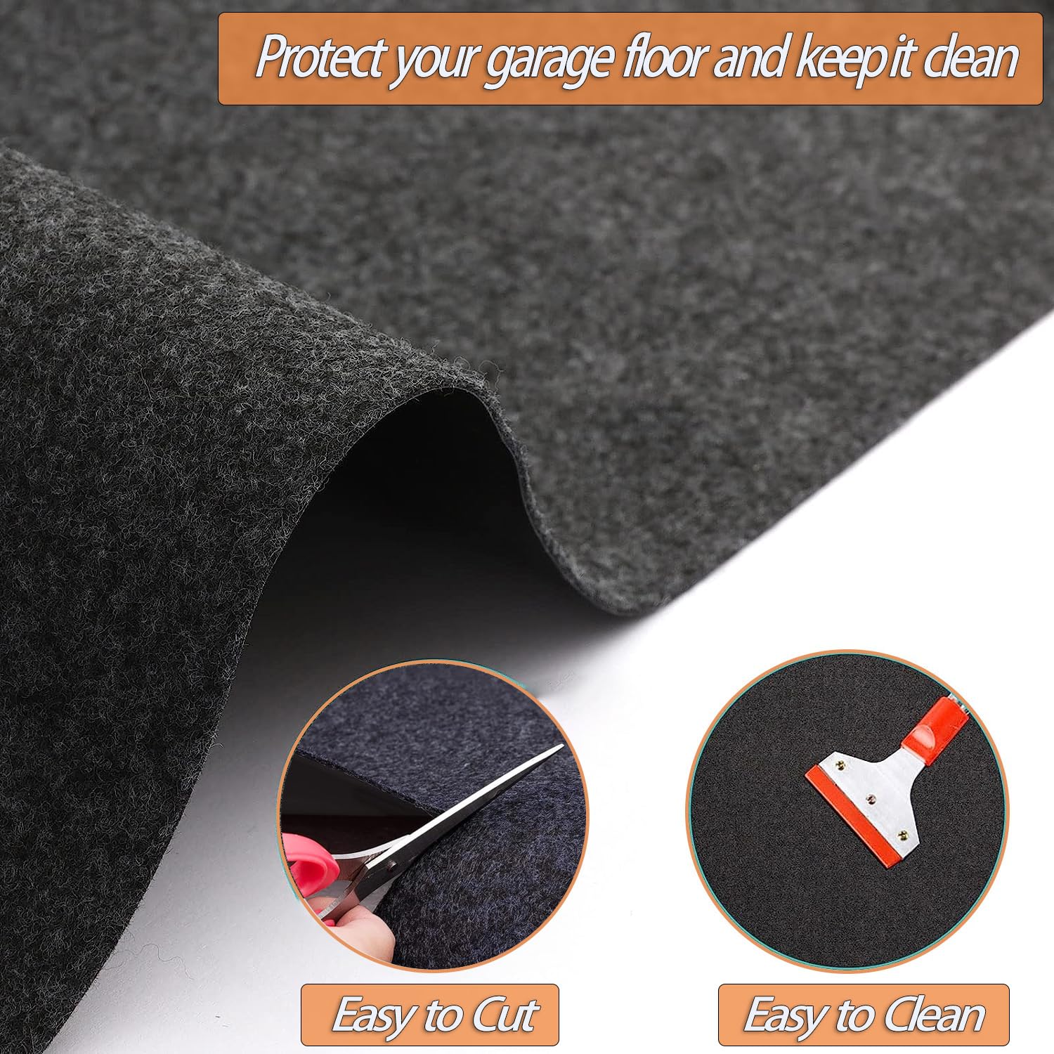 Ahpuhtan 2 Packs 36 X 60 Inch Oil Spill Mat For Garage, Garage Floor Oil Change Mat For Driveway Under Car, Oil Pads Drip Leak M
