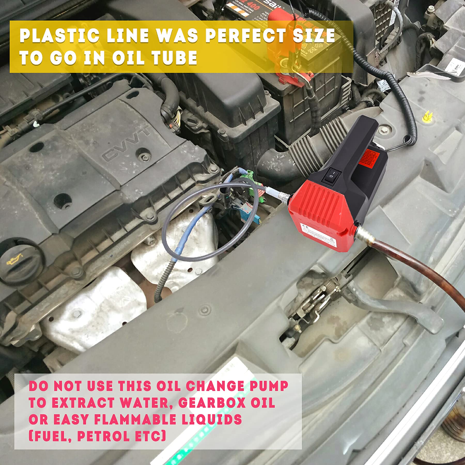 Oil Transfer Pump Extractor, Electric Oil Pump Fast Oil Change Transmission Fluid Extractor Pump, 12v 60w Diesel Fluid Scavenge