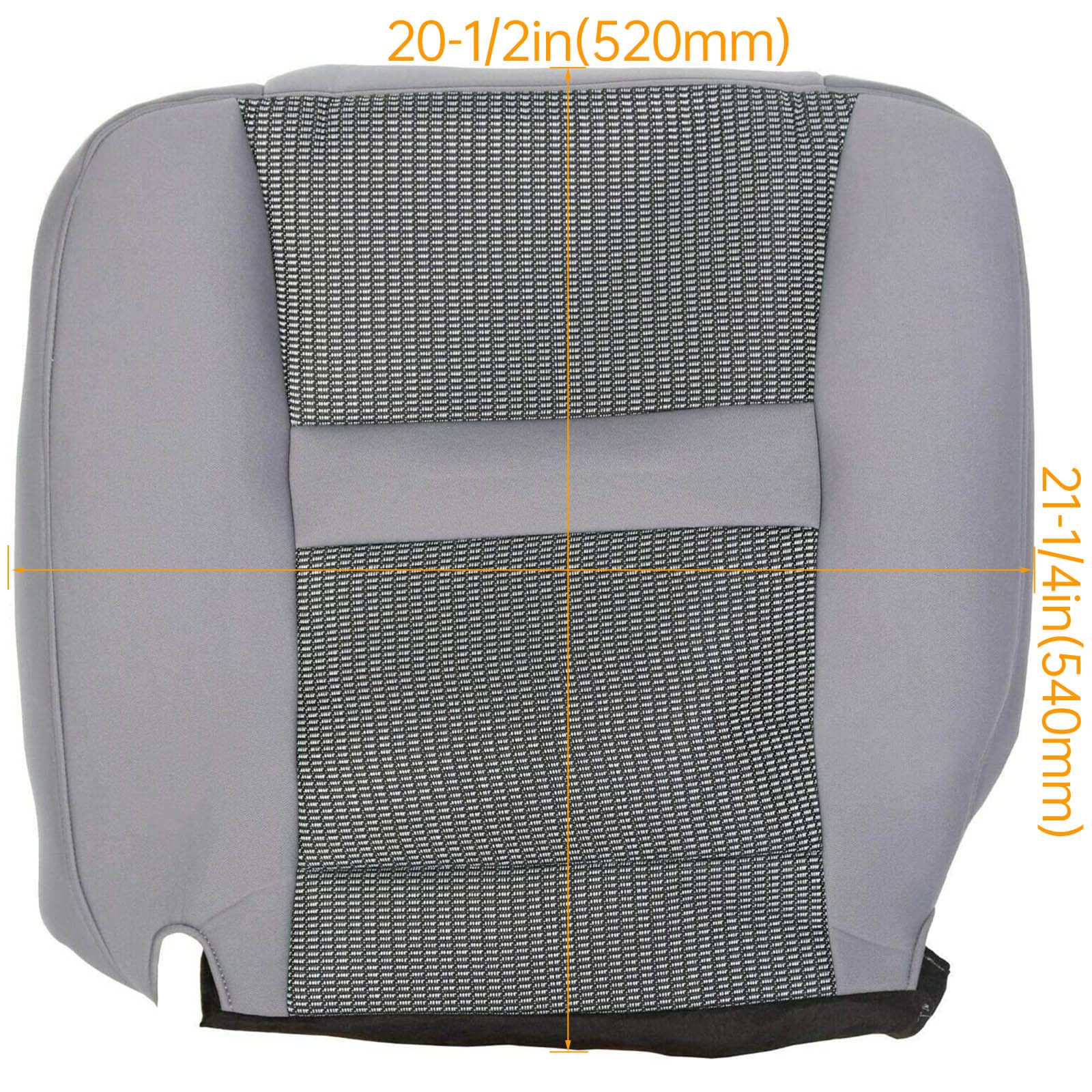ECOTRIC Driver Seat Cover Compatible with 2006-2008 Dodge Ram SLT 1500 and 2006-2009 Dodge Ram SLT 2500 3500 Gray Left Seat Bott
