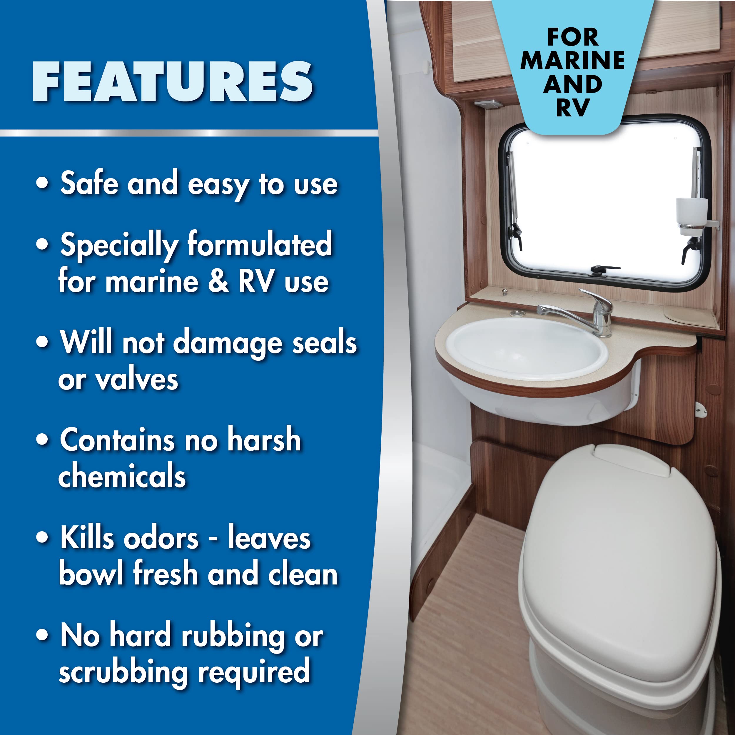 Star Brite Toilet Bowl Cleaner For Boat, Rv - Removes Stains, Fresh Scent 16Oz (086416)