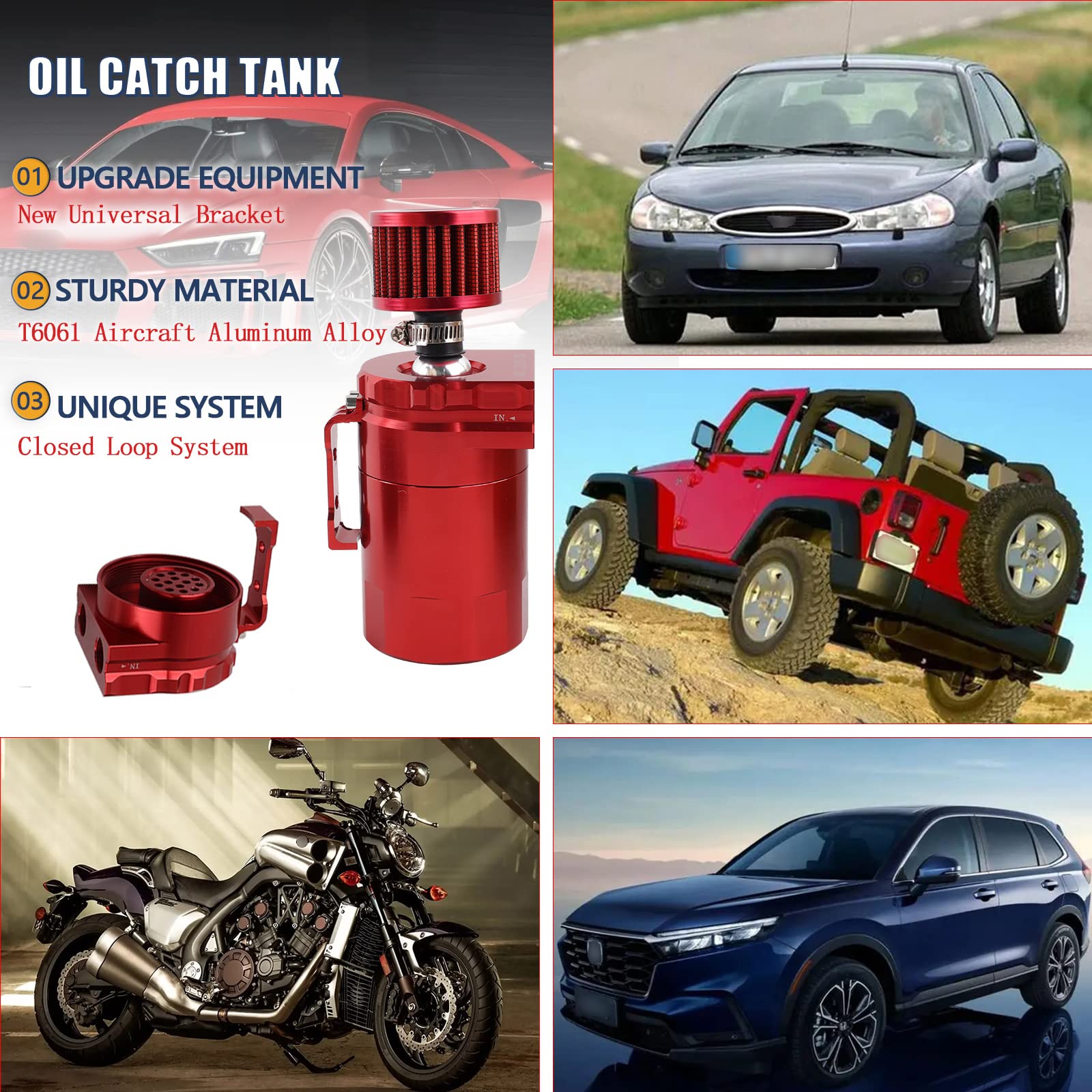 BAGARAATAN Universal Oil Catch Can Tank