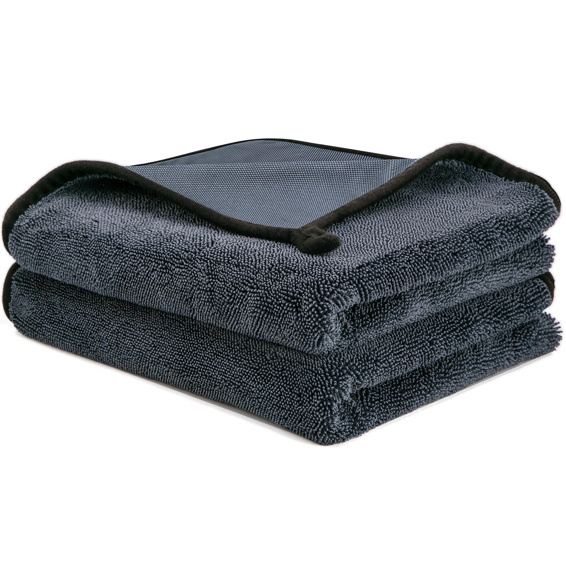 CICMOD Car Drying Towel Gray 600 GSM Microfiber Towels for Car Detailing 35x24  Pack of 2