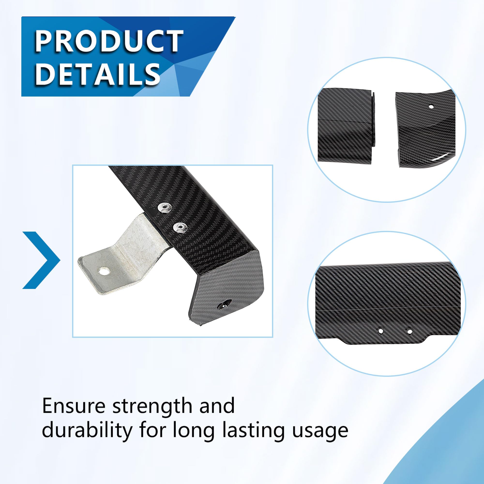 ECOTRIC Front Bumper Lip Spoiler Compatible with 2015-2021 Subaru Impreza WRX & STI Lower Splitter Finisher Under Chin Spoiler -