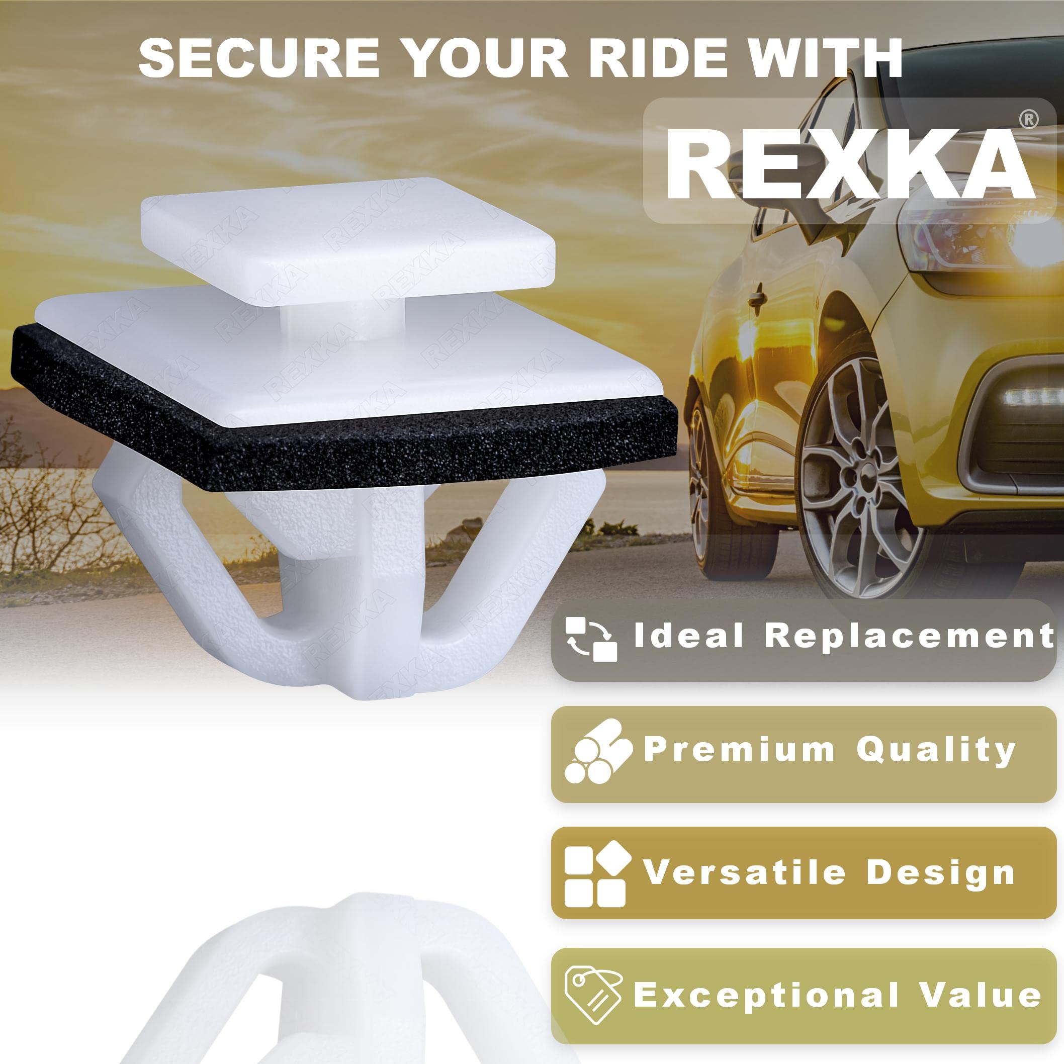 Rexka 20pcs Rocker Molding Clip for Hyundai Kia 87756-2E000