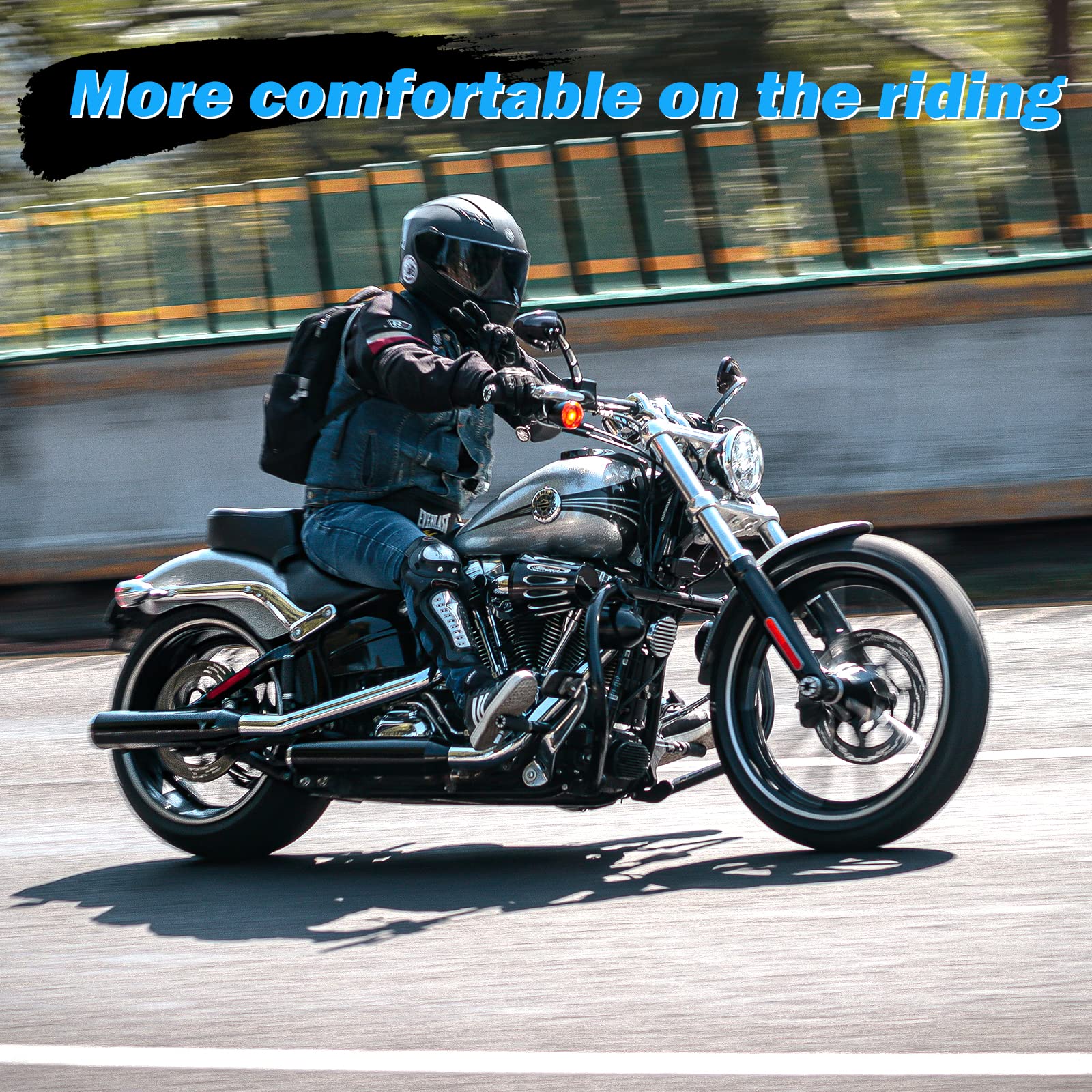 KONDUONE Motorcycle Highway Pegs Foot Rests fit 1.25'' Engine Guard Parts Replacement for 1 1/4 Harley Davidson Road Glide, Elec