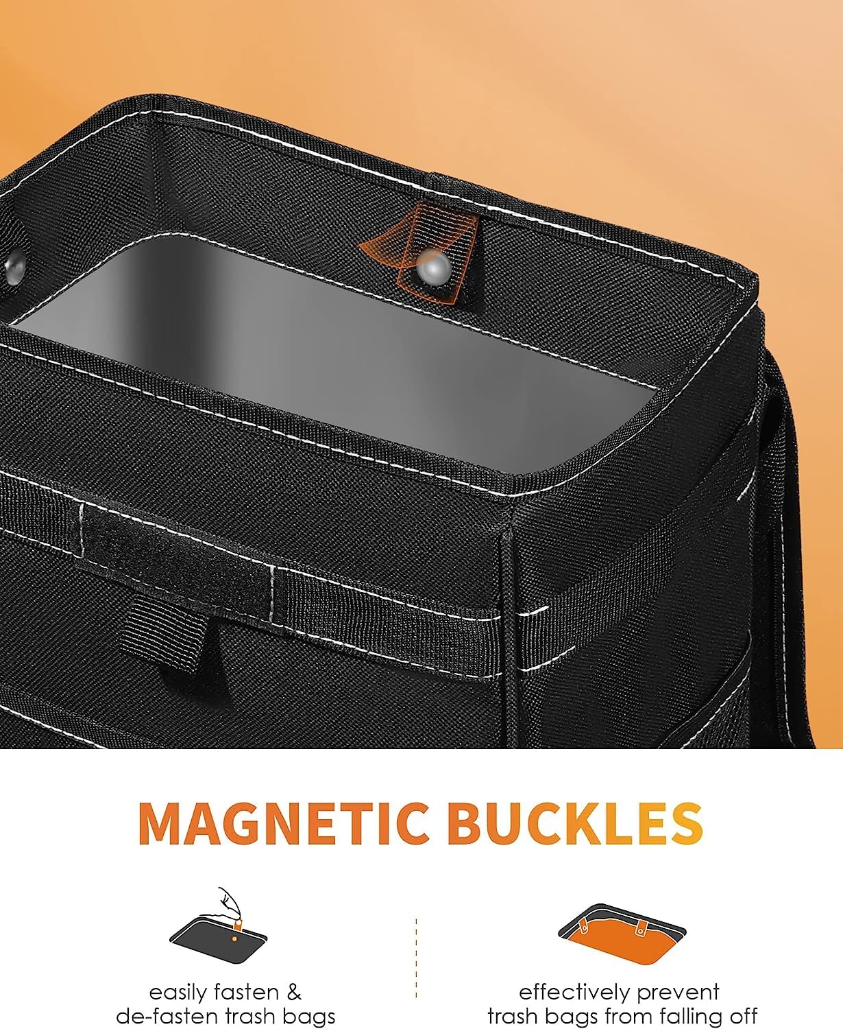 Hotor Car Trash Can - Leak-Proof Car Organizer And Storage Bag For The Back/Front/Console Of Any Cars,Sedans, Suvs & Trucks Easy