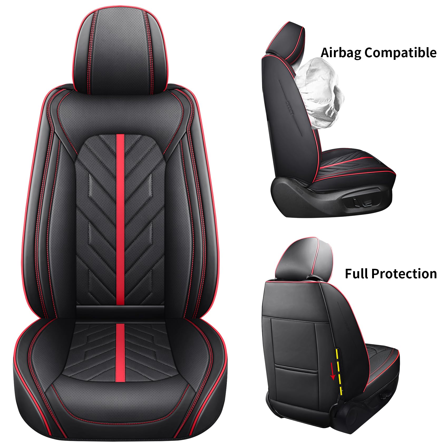 Tomatoman Car Front Seat Covers Compatible with Toyota Rav4 Camry Corolla Tacoma 4runner Highlander Yaris Avalon Crown Chr Matri