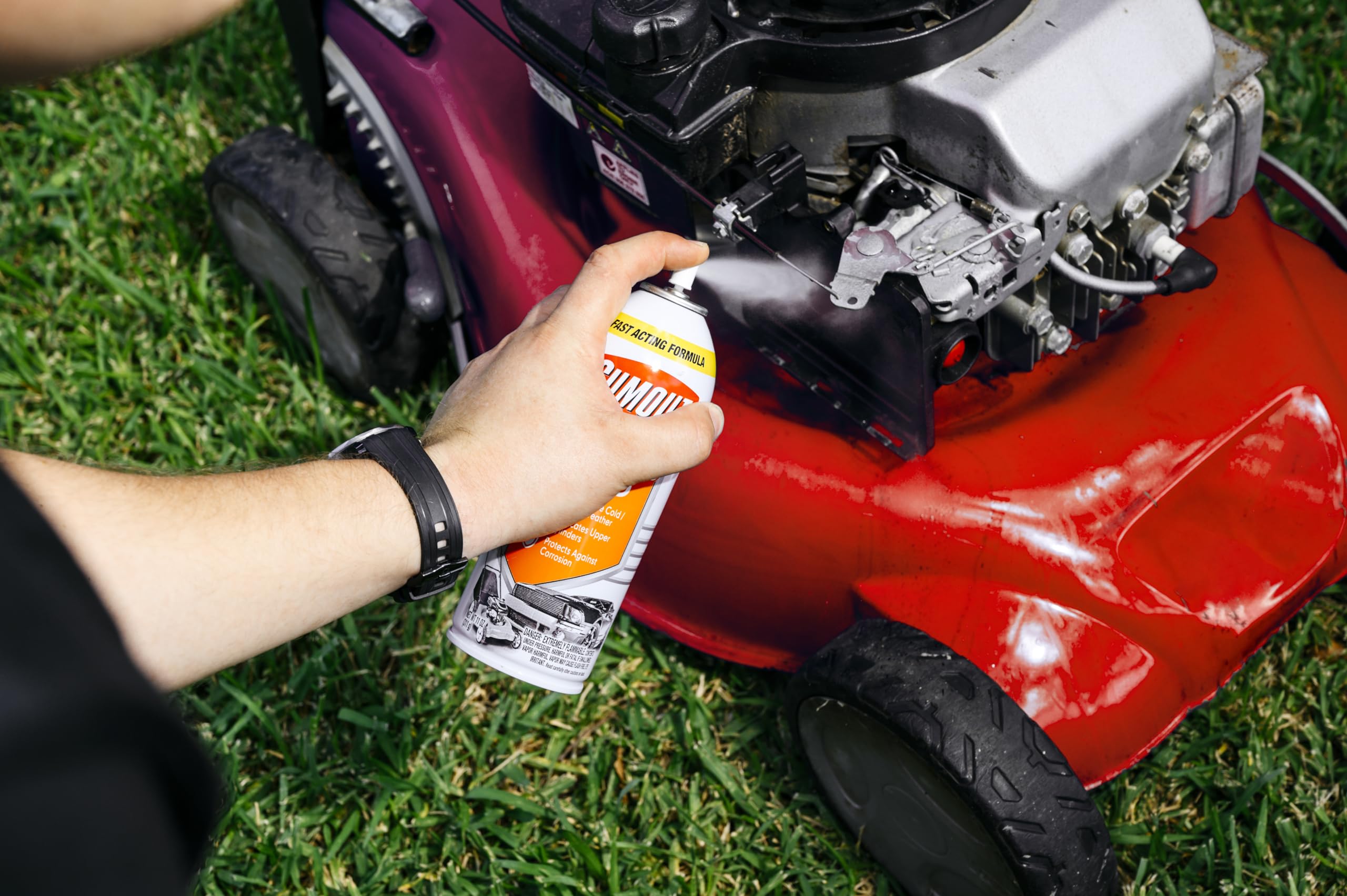 Gumout 5072866 Starting Fluid - Starter Fluid Spray For Gasoline Engines And Lawn Mowers To Inhibit Corrosion And Lubricate Upper Cylinders - Extreme Weather, Carb, Air Cleaner, Or Intake, 11 Oz.