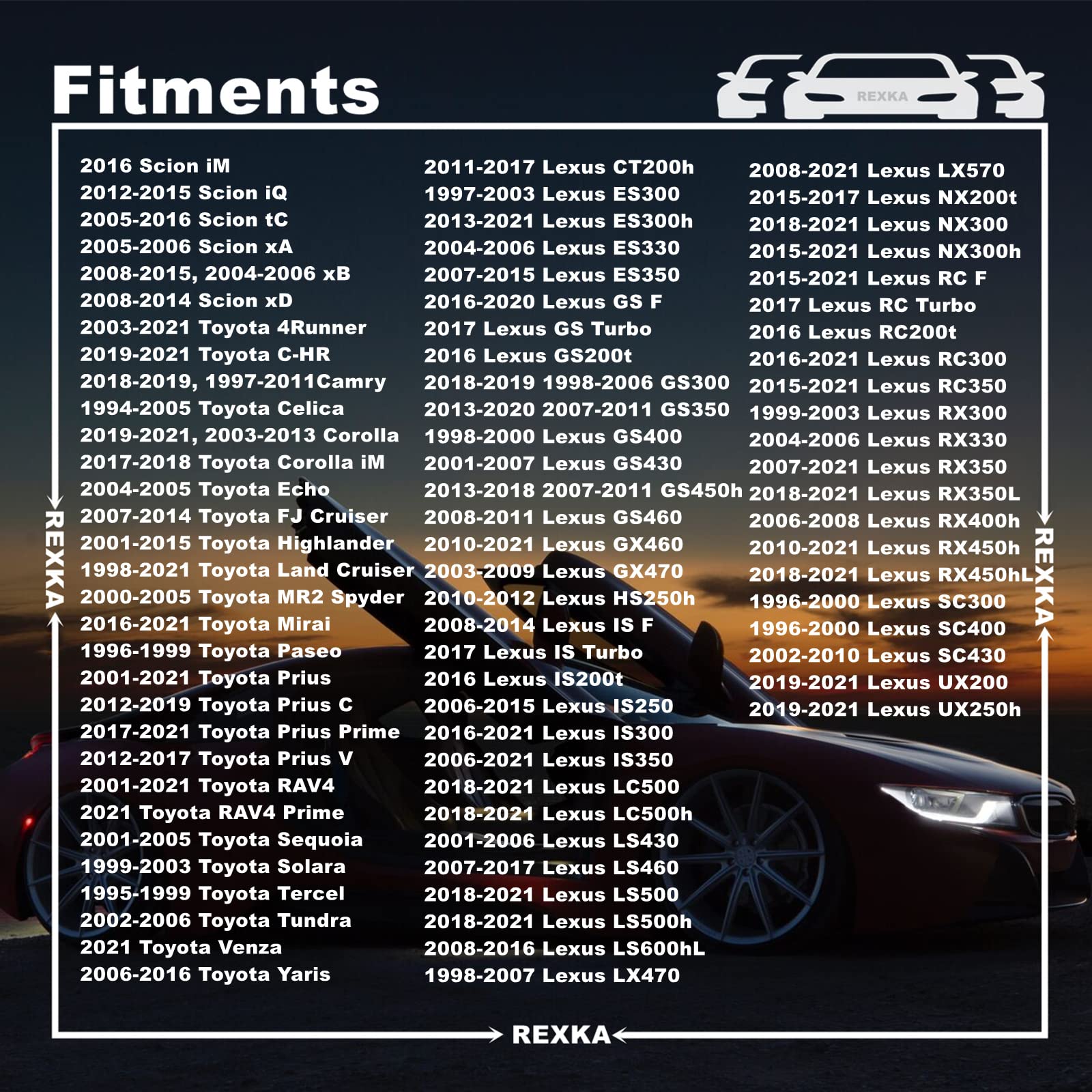 Rexka 31Pcs Fender Liner Bumper Cover Grille Retainer Clips Compatible With Toyota Lexus 52161-16010 52161-02020 - Auto Clips Re