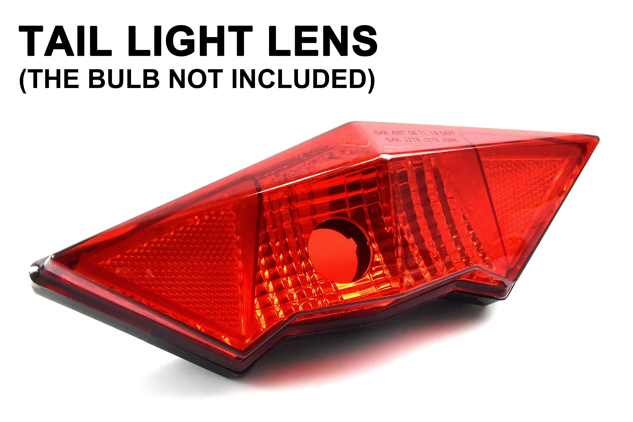 SAUTVS Red Tail Light Housing for Can-Am Outlander 08-23, Rear Brake Stop Lamp Taillight Lense Cover for Can Am Outlander Max 40