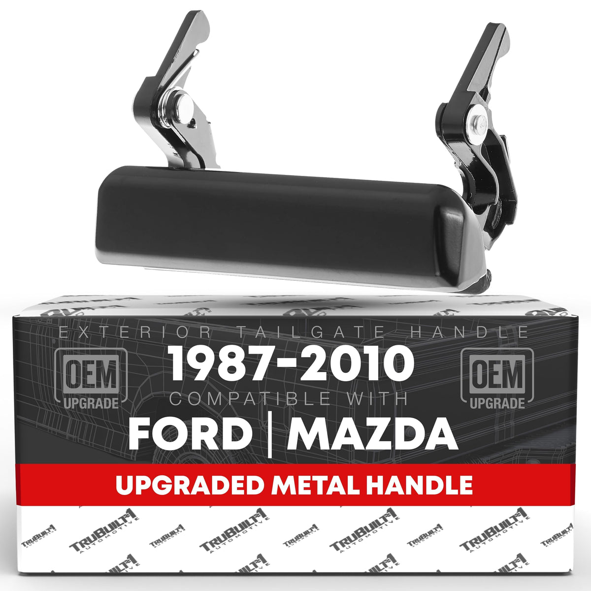T1A Tailgate Handle Latch Assembly, Upgraded Metal - Compatible With 1993-2003 Ford Ranger; 1994-2010 Mazda B2300, B4000, 98-01
