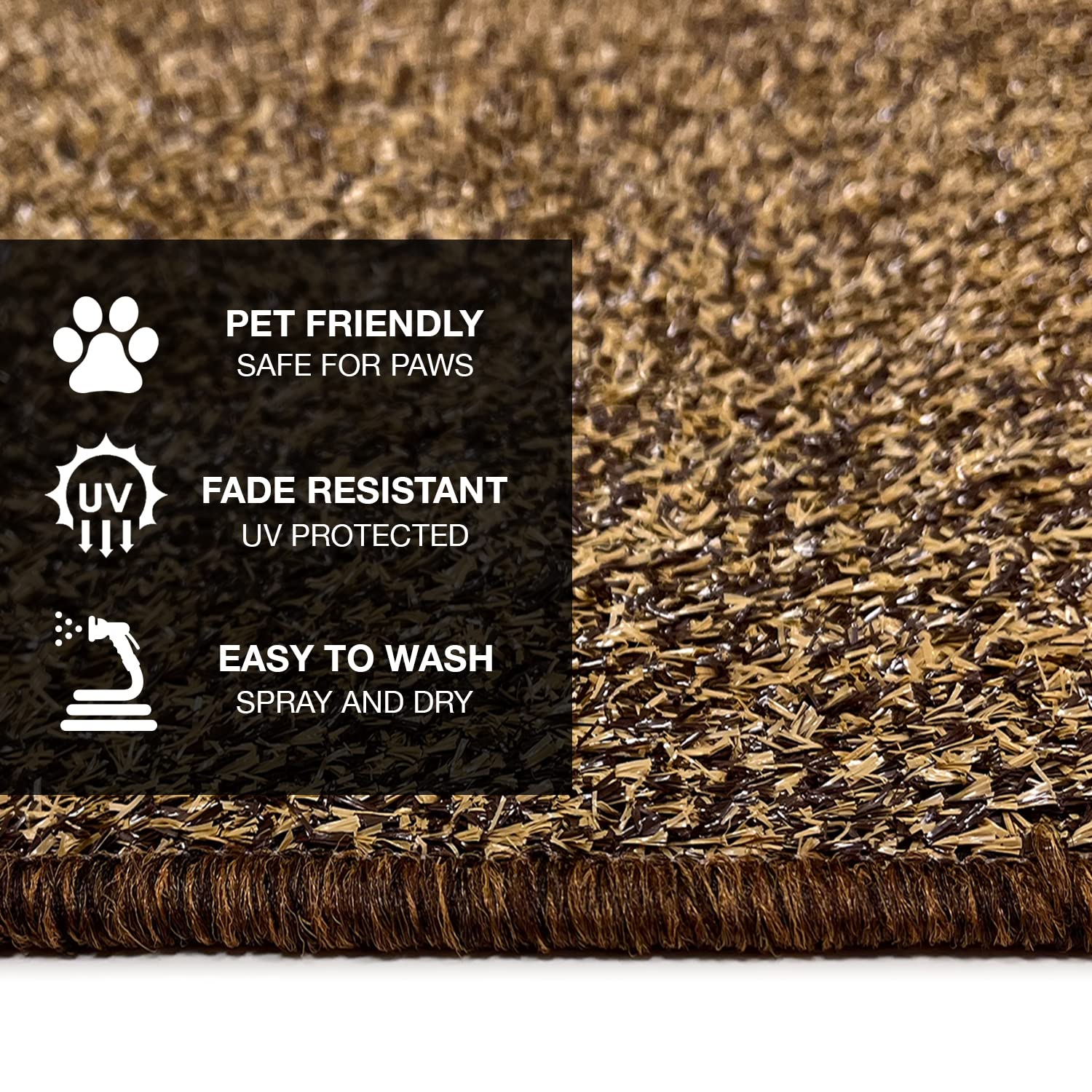 Prest-O-Fit 2-0071 Wraparound + Plus Rv Step Rug Brown 20 In. Wide