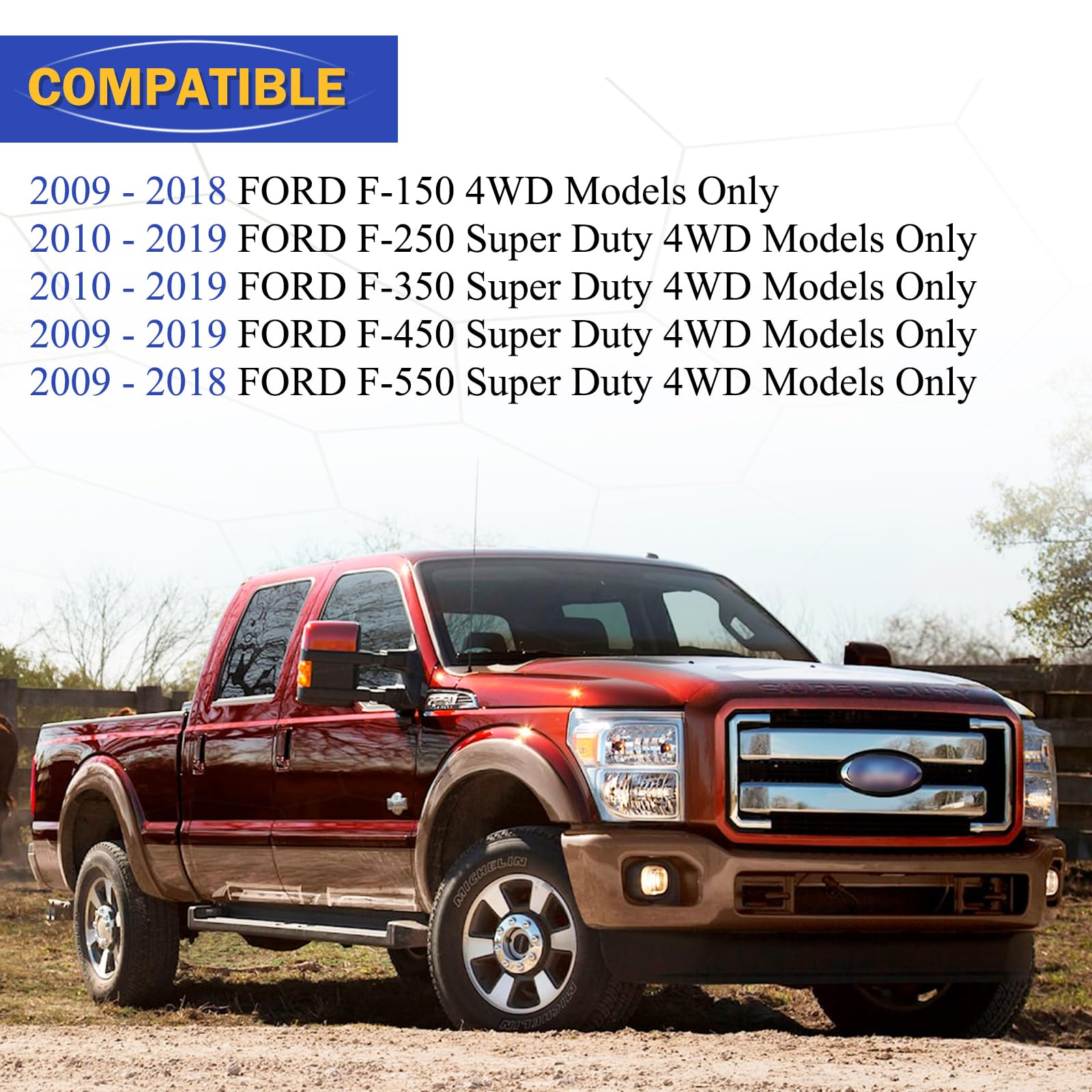 Zinc-Nickel Alloy Front Stabilizer Sway Bar End Link End Kit For 2009-2018 F-150 4Wd F-250 F-350 F-450 F-550 Super Duty 4Wd Mode