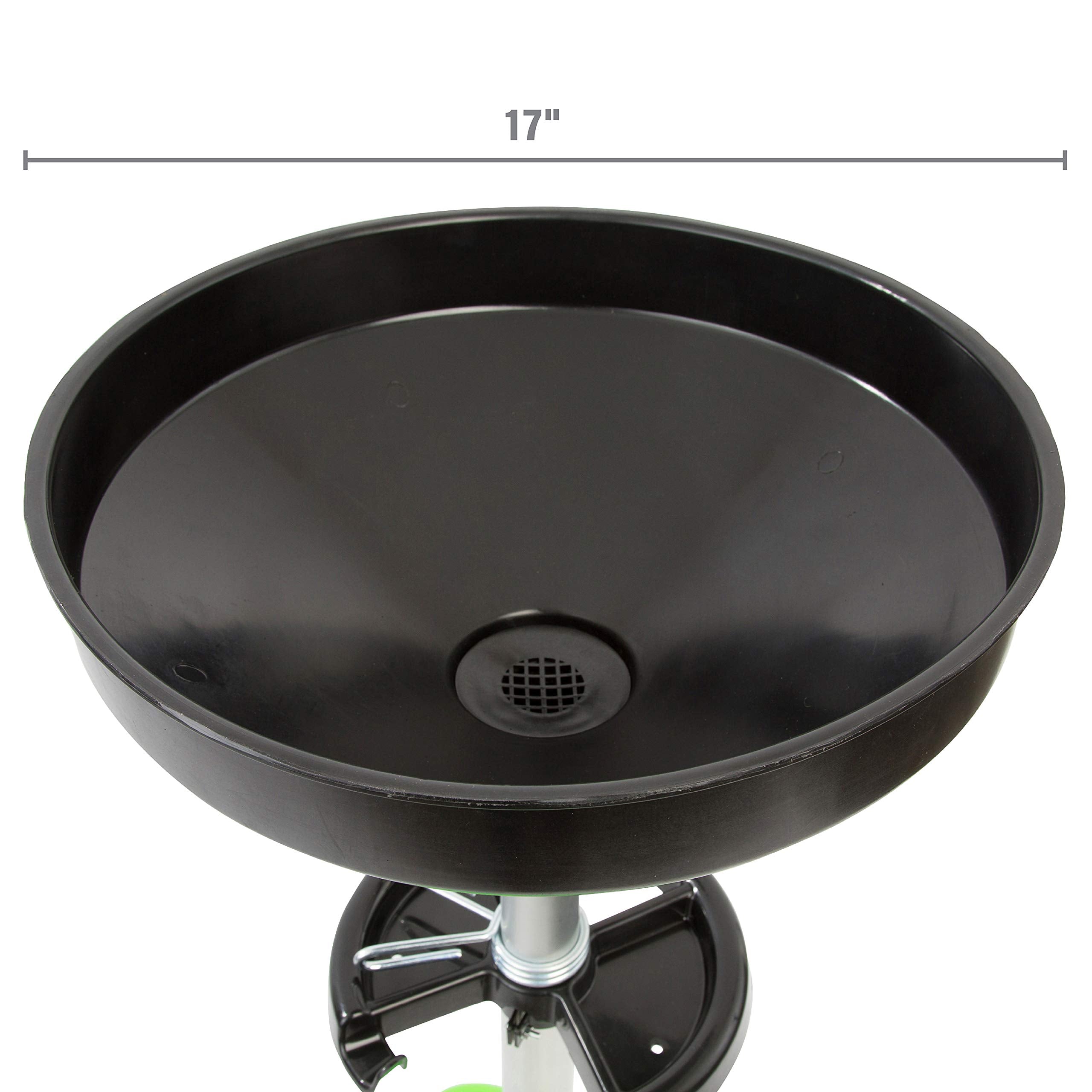 Oemtools 87032 9 Gallon Upright Portable Oil Lift Drain With Oil Pan Funnel, For Changing Car And Truck Motor Oil, Adjustable He