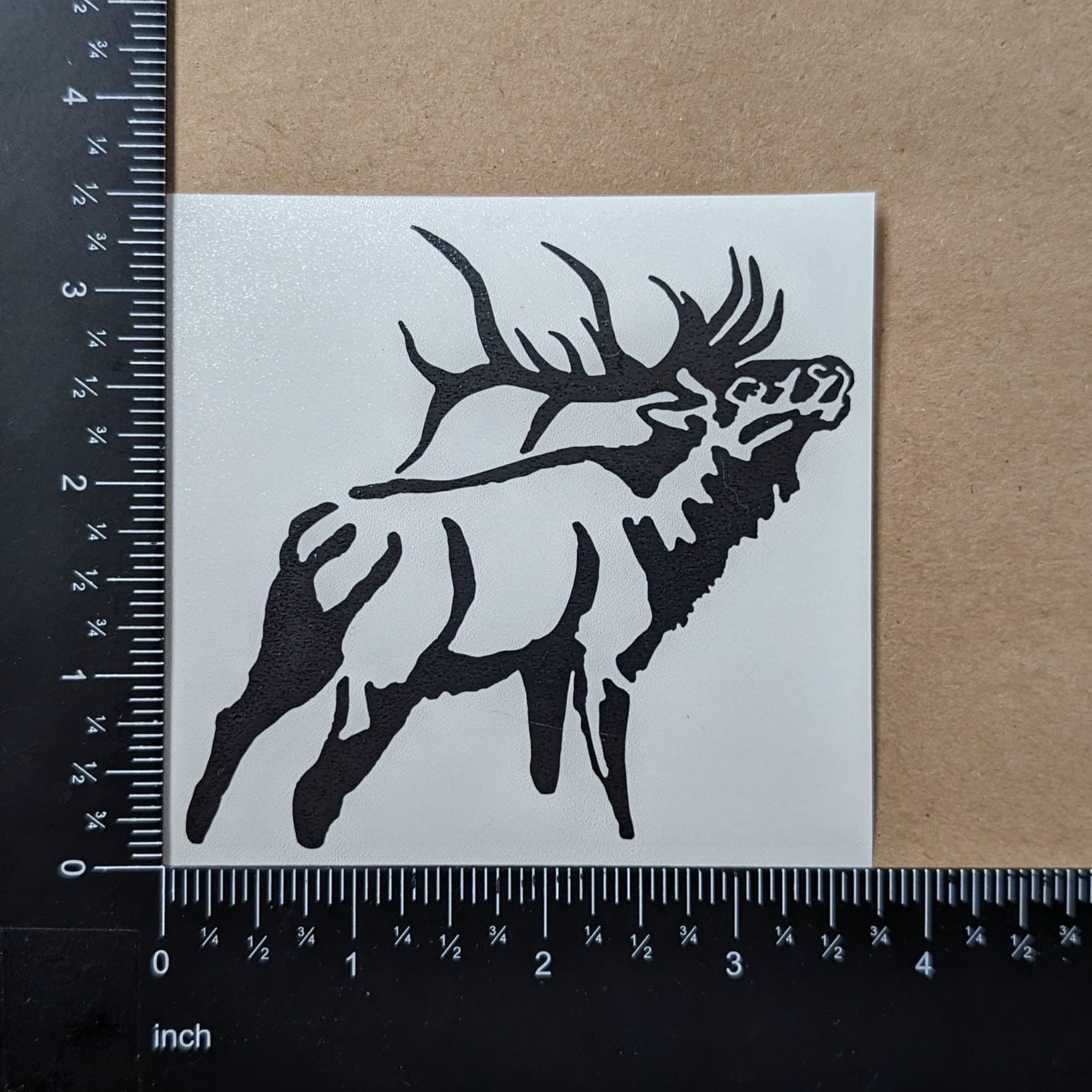 Elk Deals 4 Pack: Bulging Elk, Detailed Elk, Elk Head Silhouette, Elk In Trees (Black, Small ~3.5'')