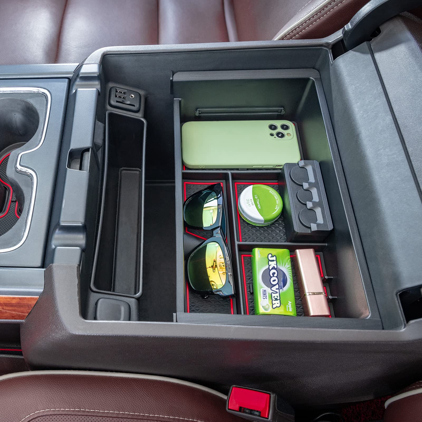 Jkcover Compatible With Chevy Silverado/Gmc Sierra 2014-2018 And Chevy Tahoe Suburban/Gmc Yukon 2015-2020 Center Console Organiz