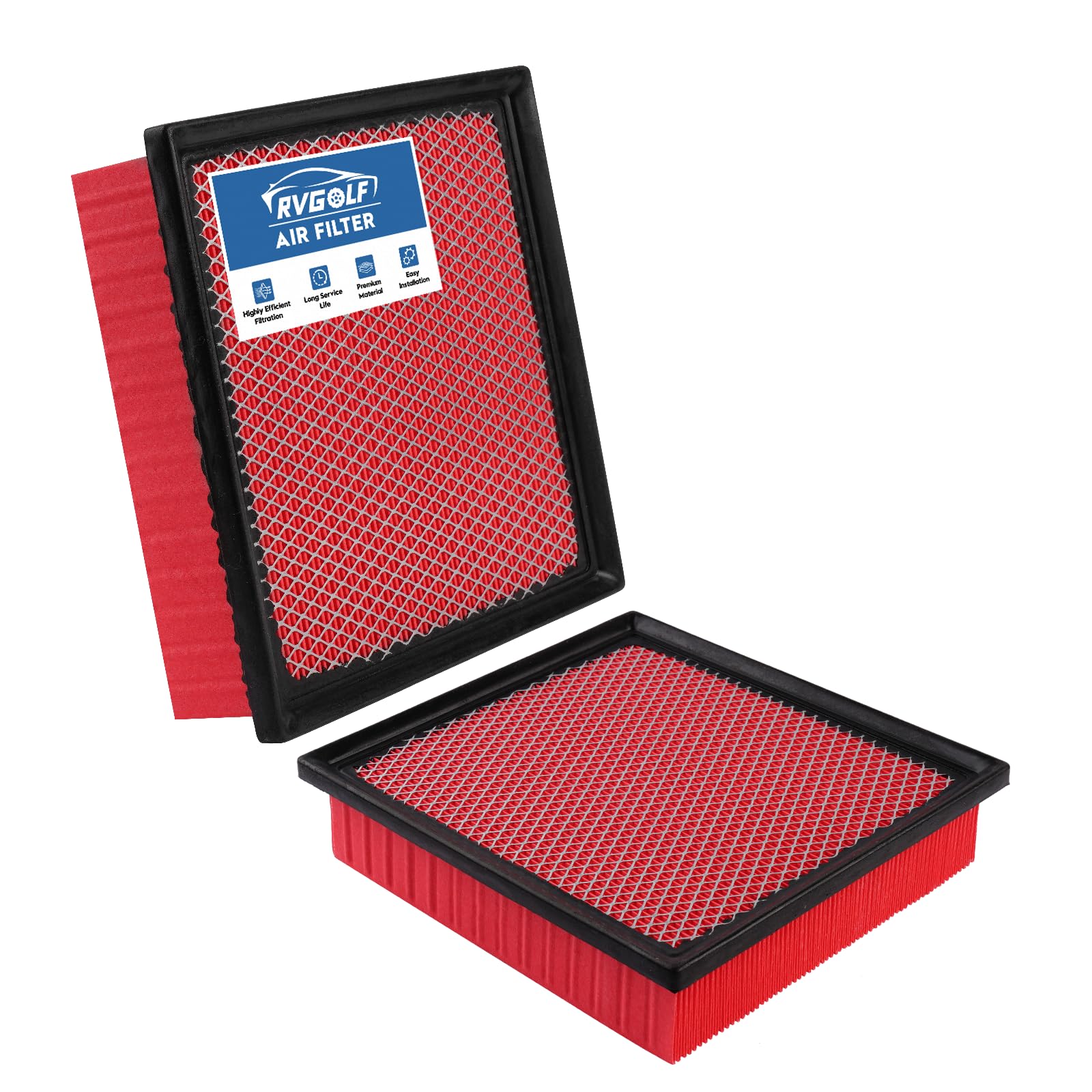 2PCS Engine Air Filter CA10755 for 2011-20 Toyota Sienna; 14-19 Highlander; 2010-2022 Lexus Rx350; 2011-22 Dodge Durango; 2011-2