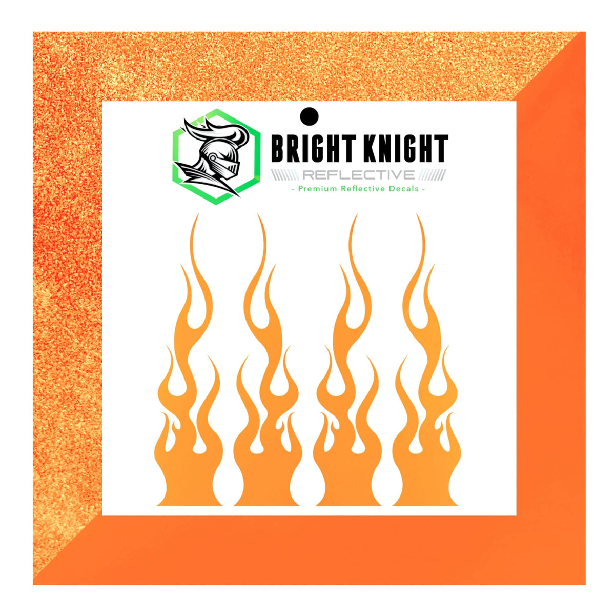 Flame Decals Reflective (2) 125X525 Great For Helmets, Motorcycles, Computer Stickers, Phone, Tablet, Hard Hat (Yellow Reflectiv