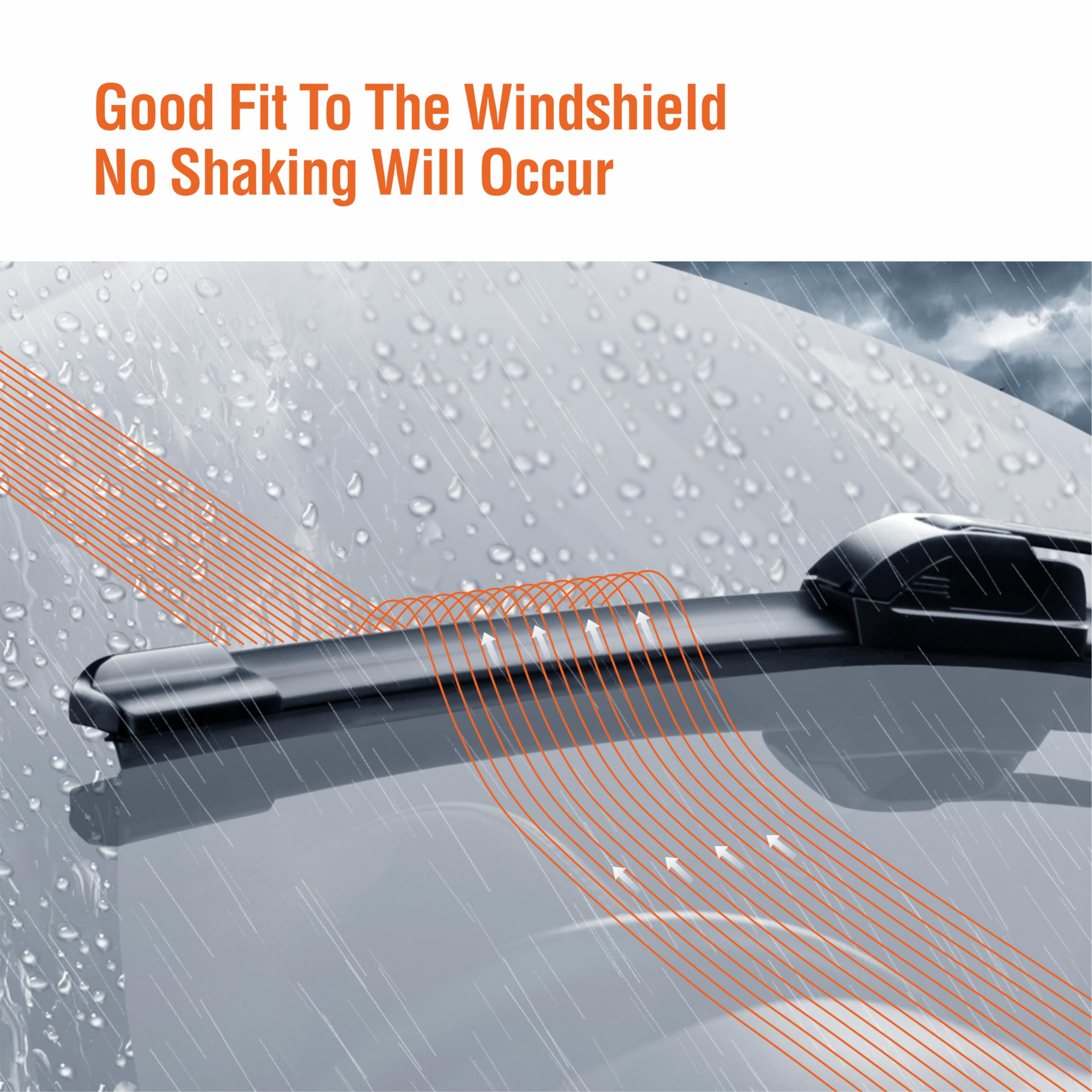 Wowiper Silicone Wiper Blades 24 And 18 Replacement For Toyota Corolla 2008-2003/Chevrolet Cruze 2015-2011 Equinox 2022-2018 Oem