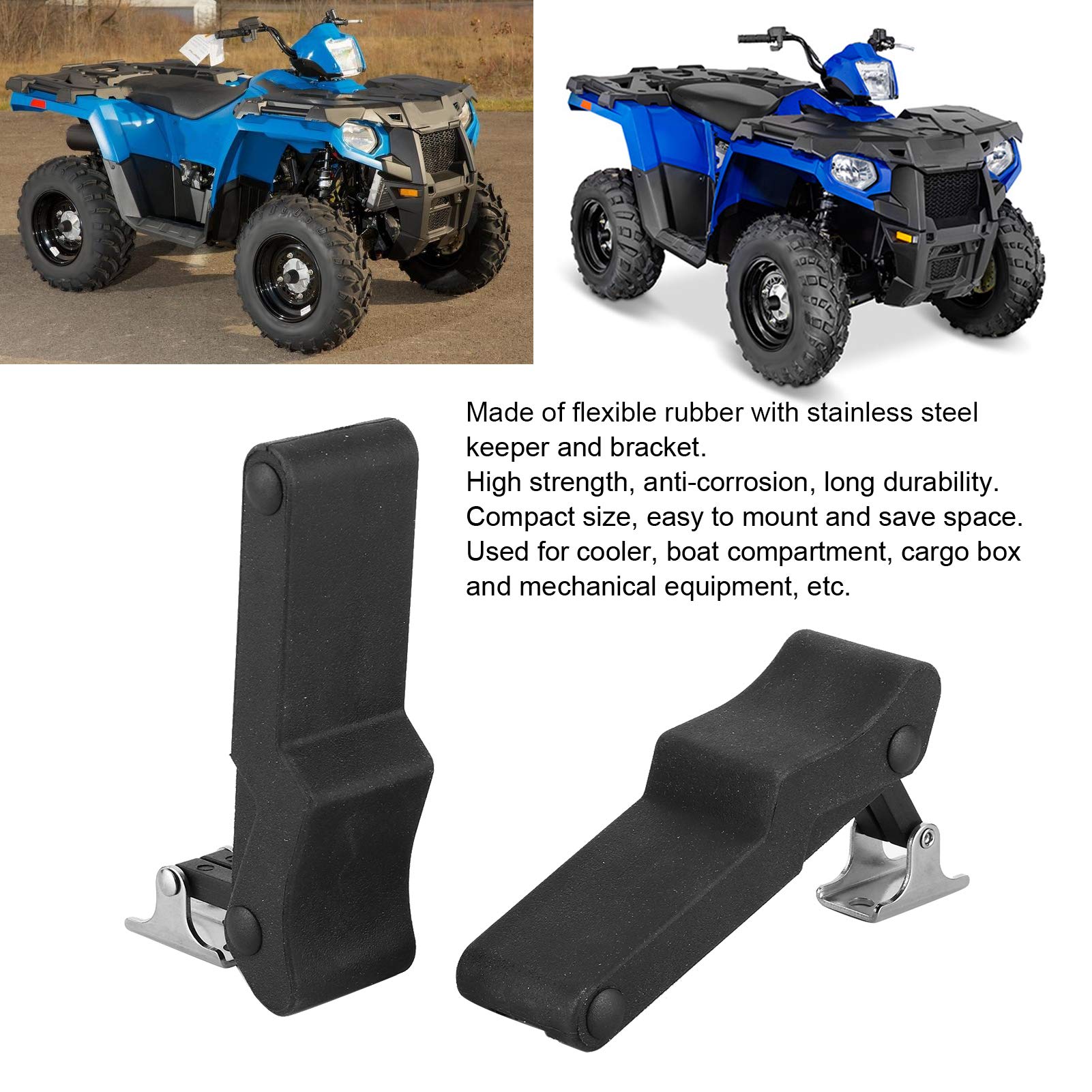 2Pcs Front Storage Rack Rubber Latch Fit For Polaris Sportsman 450 570 850 Touring Etx 7081927