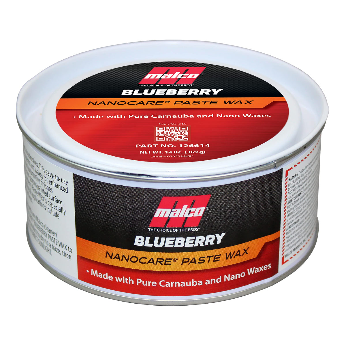 Malco Nano Care Blueberry Paste Wax - Creates High Gloss Finish And Long-Lasting Shine/Premium Paste Wax For Use On Fiberglass,