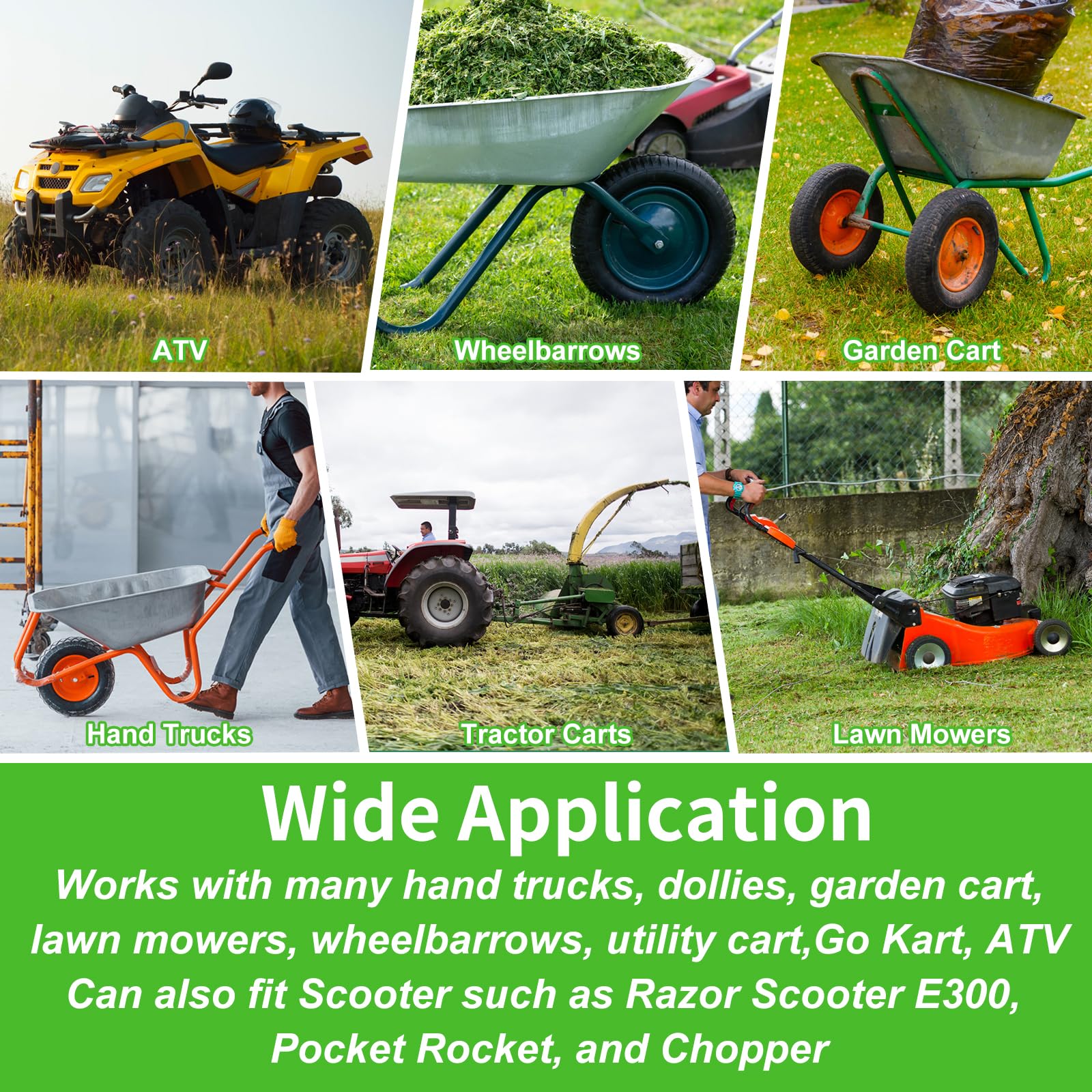 2.80/2.50-4'' Inner Tubes, 2 Pack Heavy Duty 2.80 2.50-4/280/250-4 Replacement Tire Inner Tube With Bent Valve For Scooters, Han