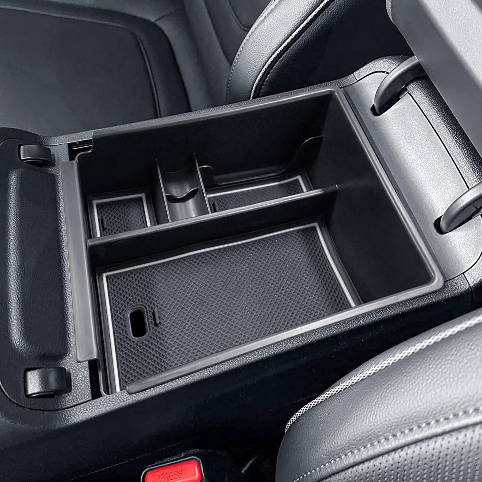 Tacorbo Center Console Organizer Compatible With Hyundai Tucson Limited/Hybrid Sel 2022 2023 2024 And Santa Cruz 2022 2023 2024