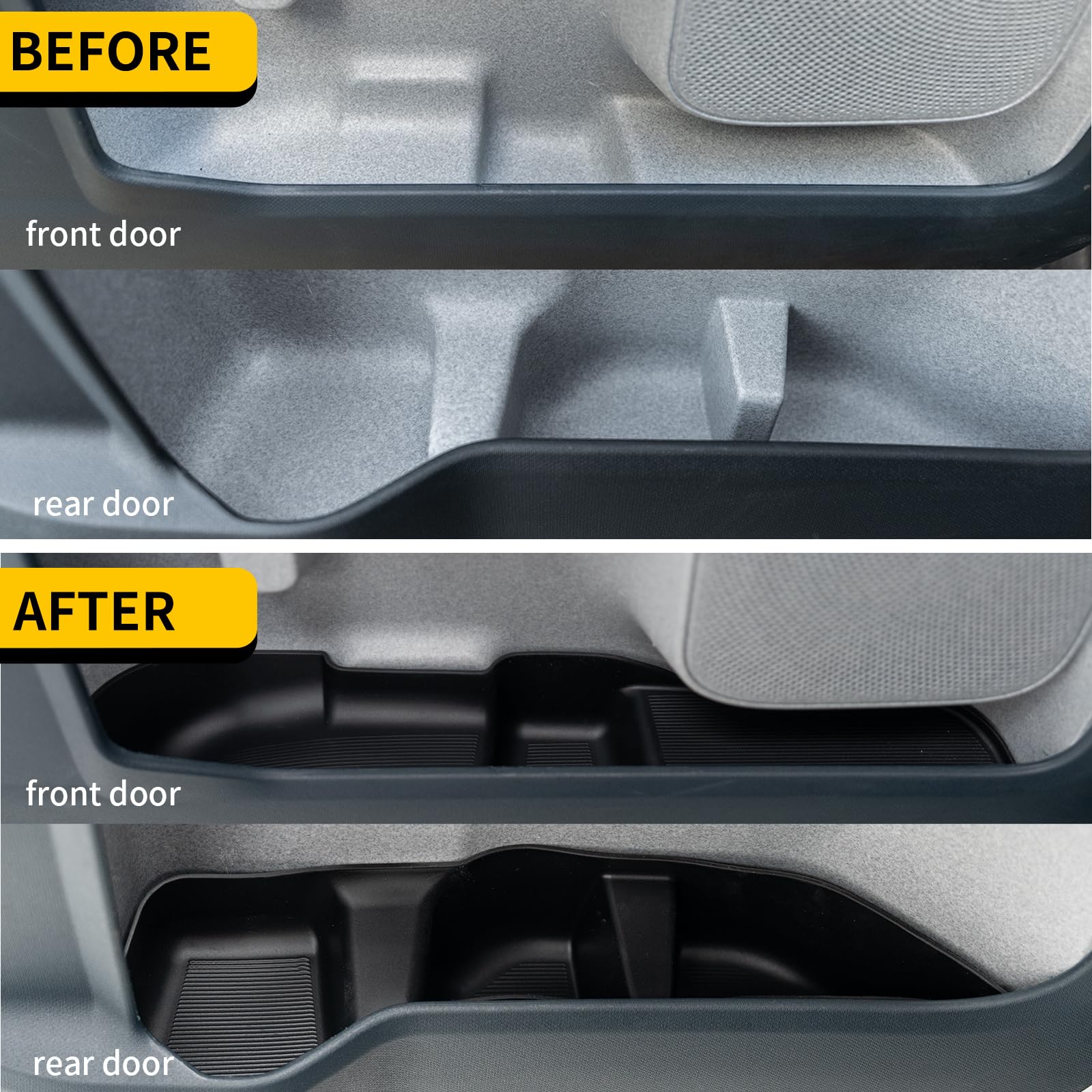 Maxzina Door Side Storage Tray Compatible with 2022-2025 Ford Maverick Side Door Storage Box Car Side Organizer Phone Pocket Sil