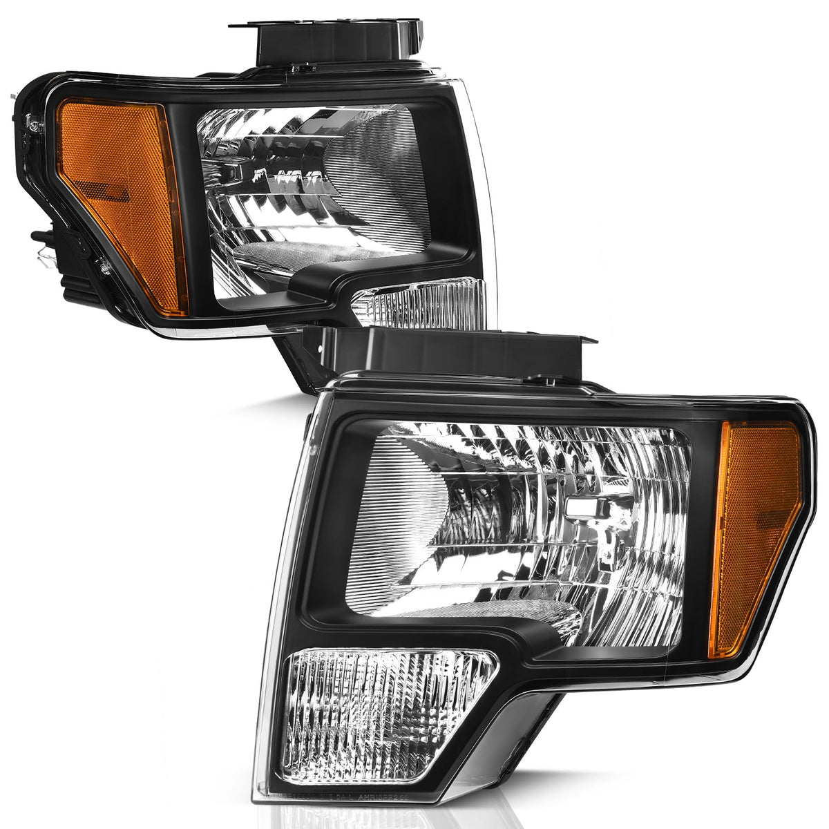 Autosaver88 Headlight Assembly Compatible With Ford F150 Truck Replacement Headlights Chrome Housing For 2009-2014 F-150 Truck A