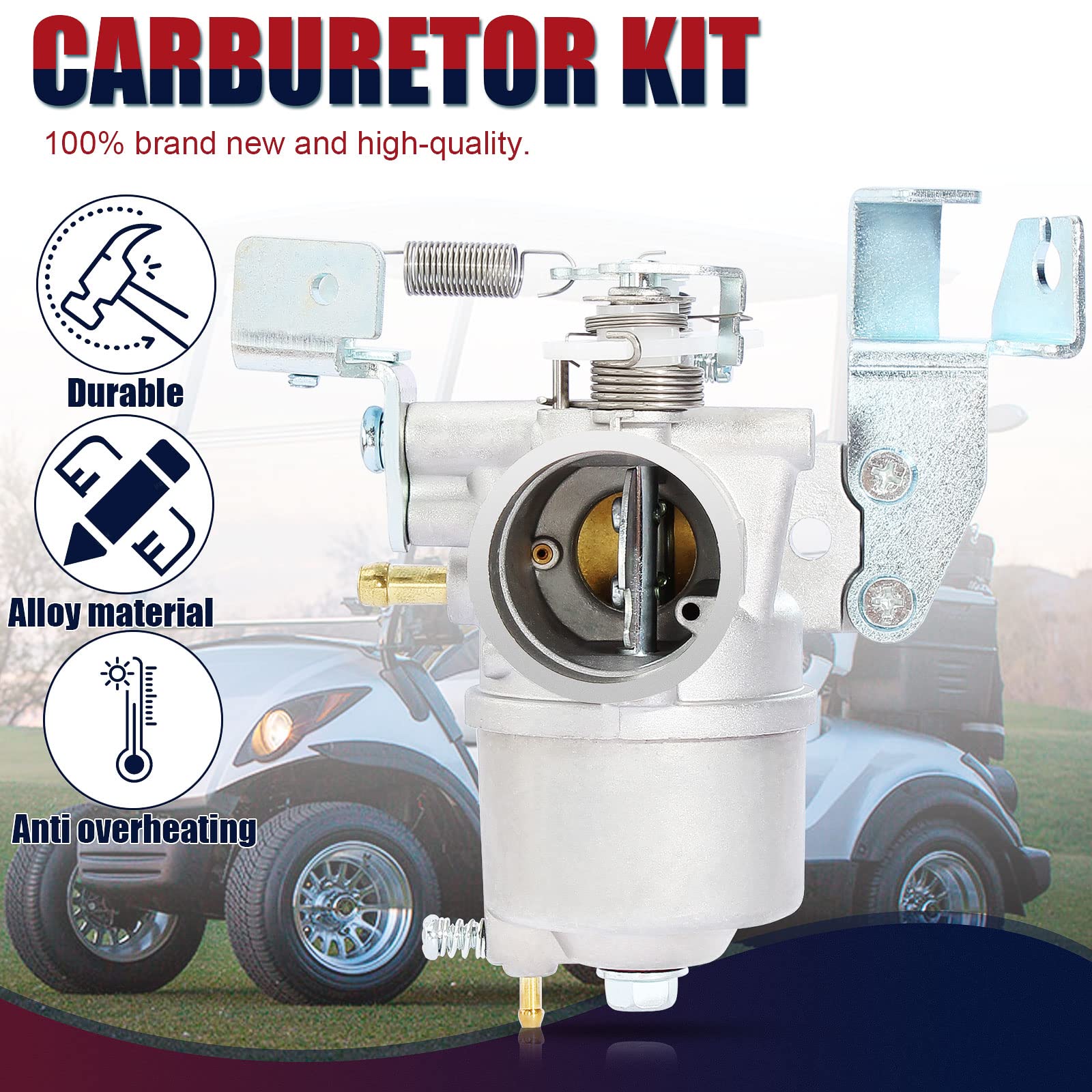 QAZAKY Carburetor Compatible with Yamaha Gas Golf Cart G2 G5 G8 G9 G11 G14 4-Cycle Engine 1985-1996 J38-14101-00 J38-14101-01 J3