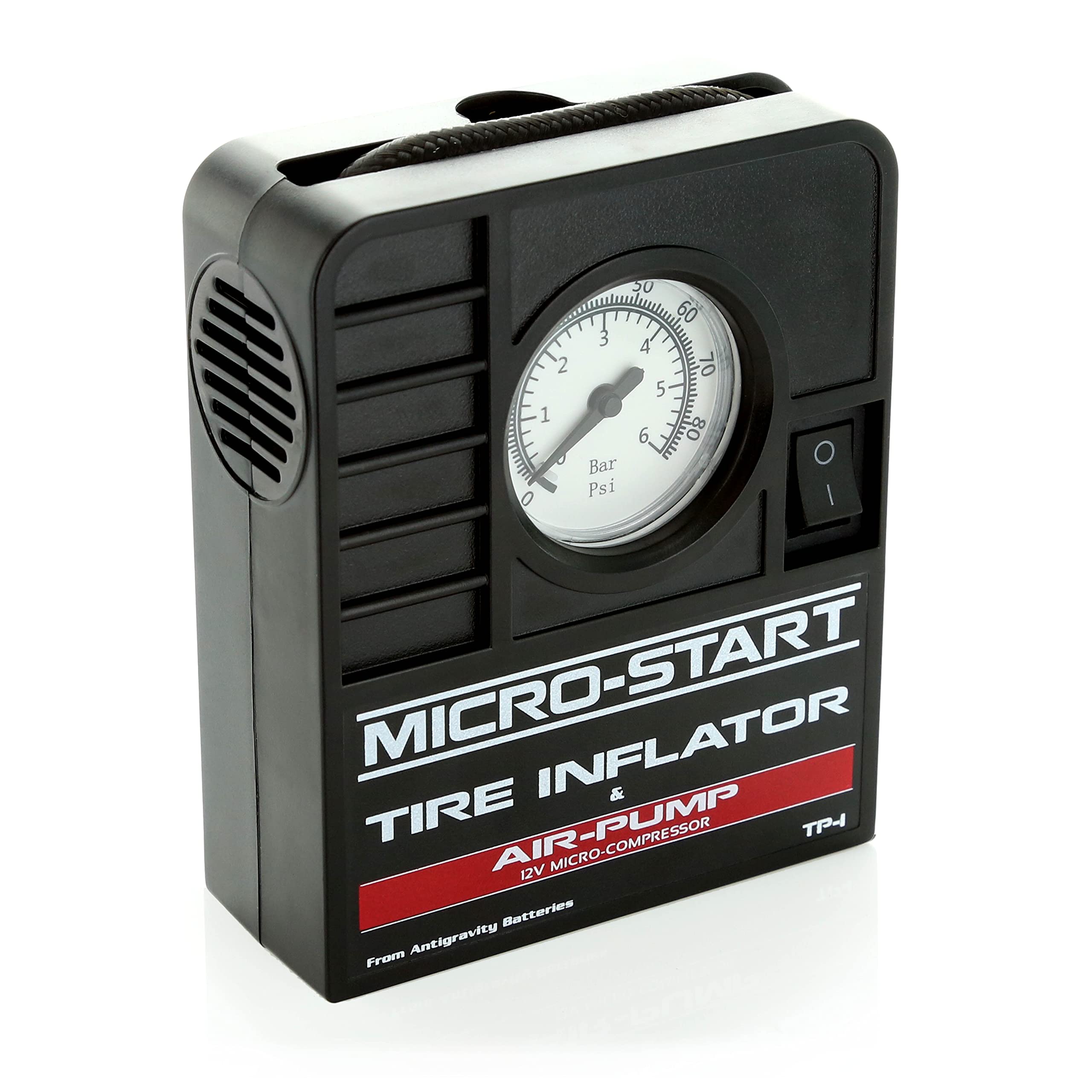 Antigravity Batteries Mini Tire Inflator For Use With Motorcycles, Atv, Utv, Bikes,Small Cars. Easy To Carry For Adv And Touring