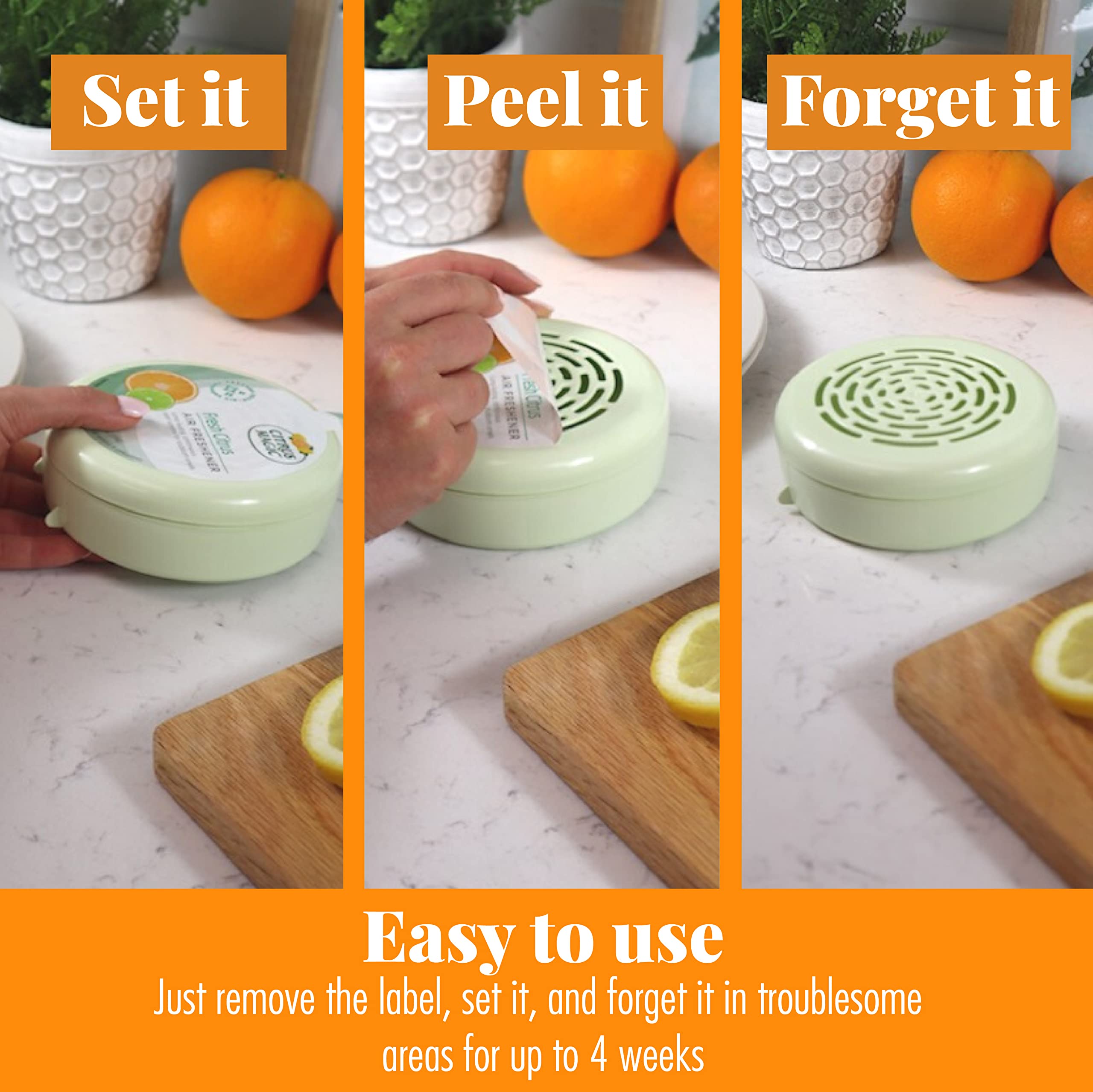 Citrus Magic 2-Pack Solid Air Freshener, 8-Ounce, Citrus