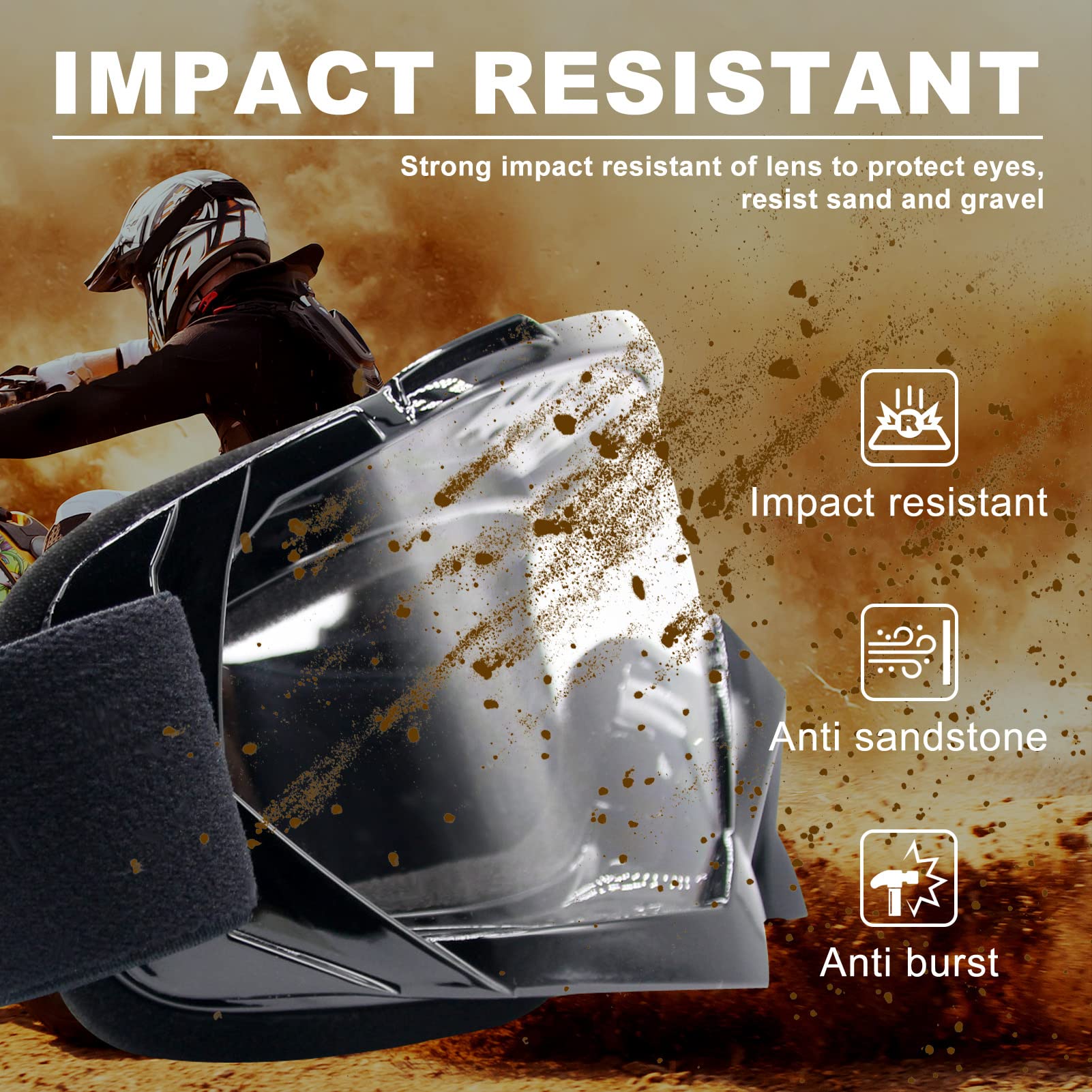 Motocross Goggles Atv Goggles Dirt Bike Motorcycle Goggles Mx Off Road Goggles For Men Women Adult Youth Riding Racing