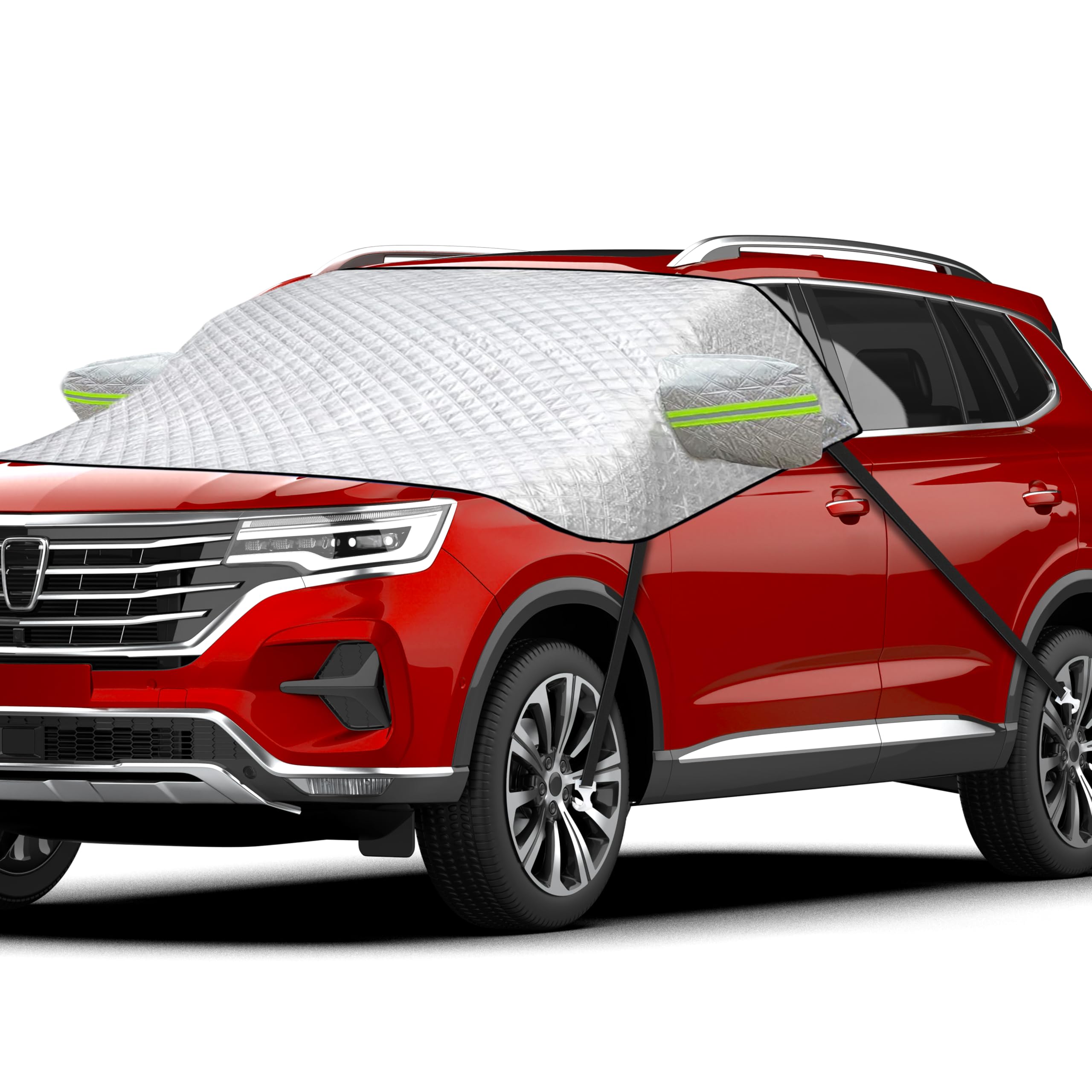 Econour Windshield Cover For Ice And Snow With Side Mirror Covers | 4-Layer Peva Windshield Snow Cover For All-Weather Protectio