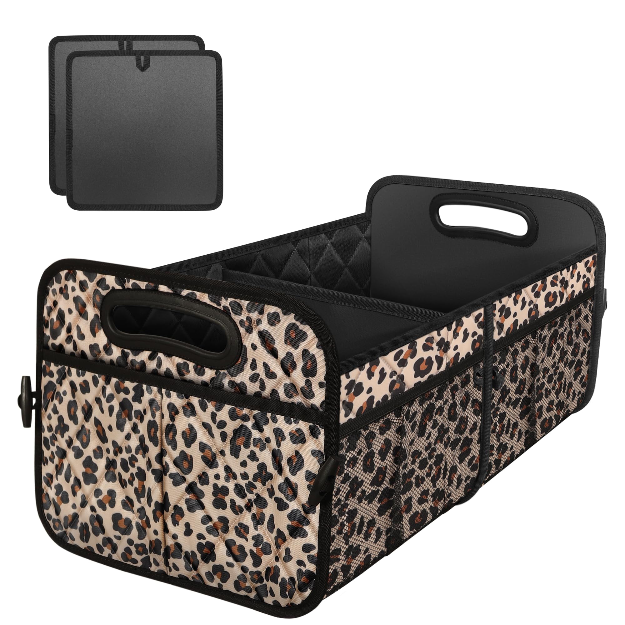 Deosk Trunk Organizer for Car, Collapsible Car Organziers and Storage with 6 Pockets, 50L Multi-Compartment Car Trunk Organzier,