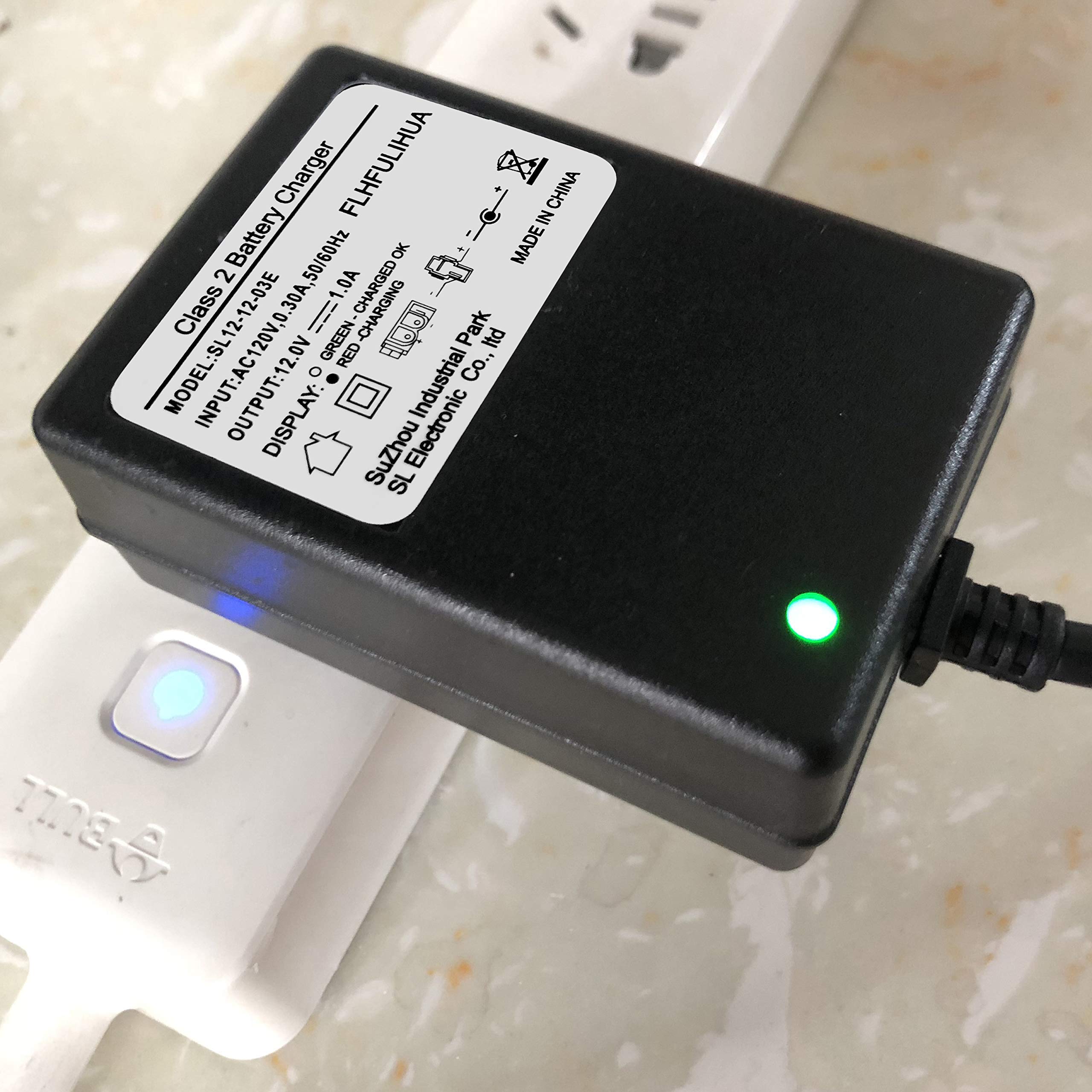 12V Battery Charger for Ride On Power Supply Adapter for Yamaha Raptor 700R, Toyota FJ Cruiser, MegaTredz, Motion Trendz 12 Volt