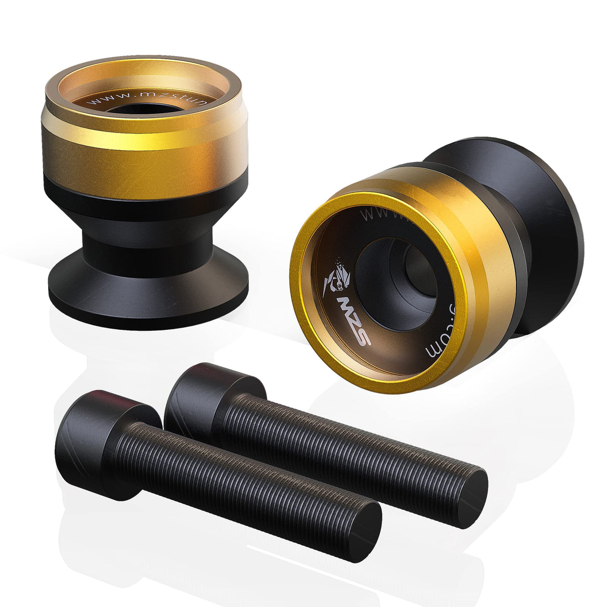 Mzs 8Mm Swingarm Spools Sliders Stand Universal M8 Gold Compatible With Cbr 600 F2 F3 F4 F4I Cbr600Rr Cbr1000Rr Gsxr600 Gsxr750