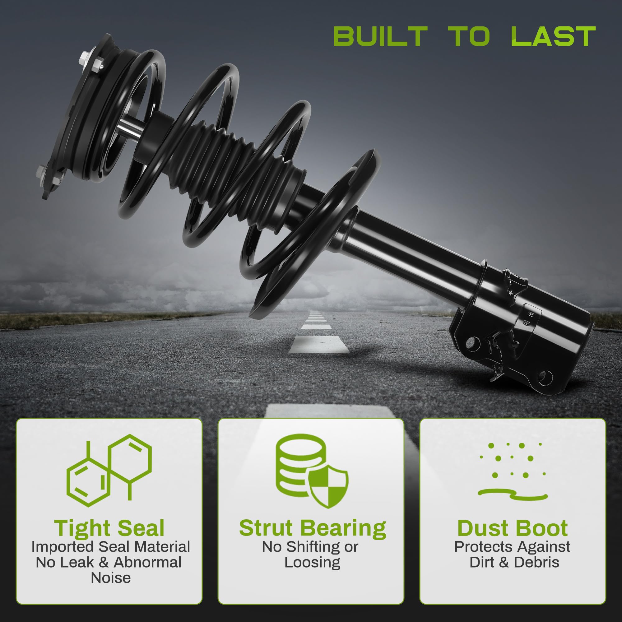 Autosaver88 Front Complete Struts Shocks And Coil Spring Assembly Compatible With 2009-2014 Maxima Sedan Fwd 3.5L