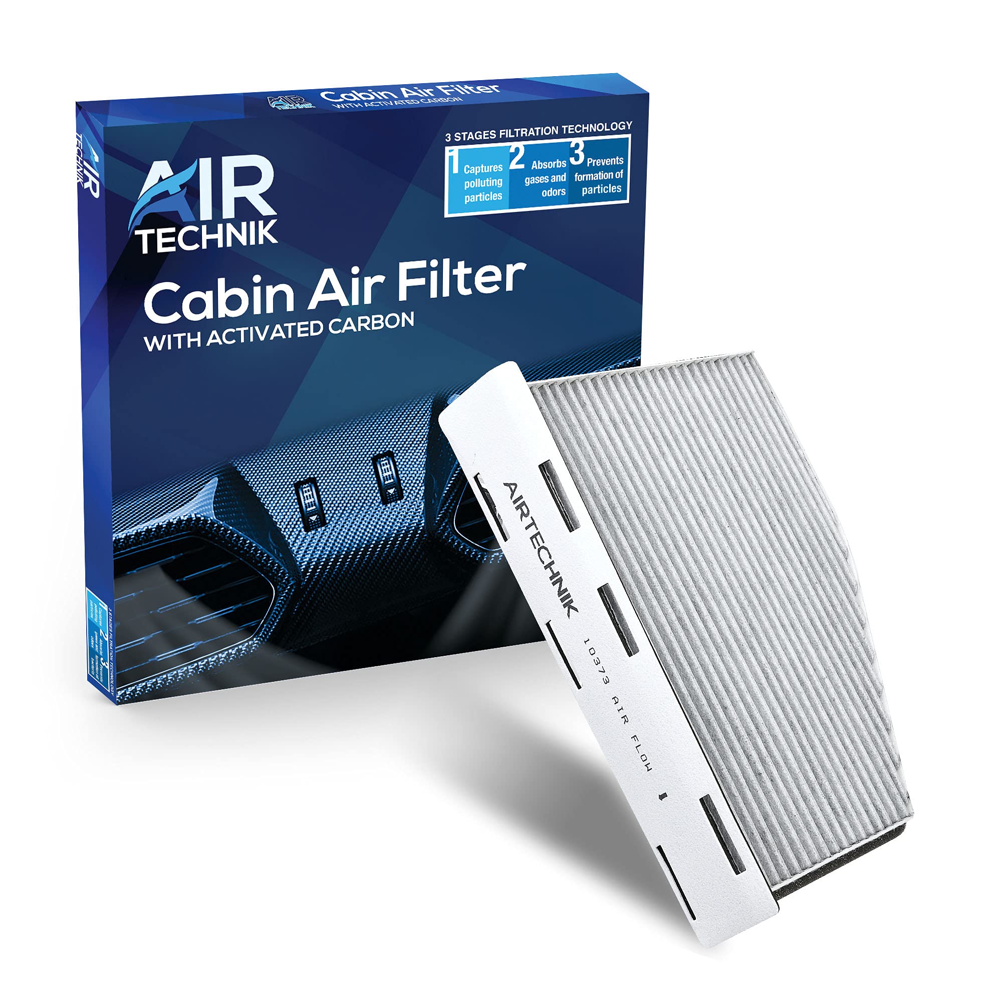 Airtechnik Cf10373 Cabin Air Filter W/Activated Carbon | Fits Audi A3/A3 Quattro, Q3/Tt Quattro/Vw Beetle, Caddy Iii, Cc, Tiguan