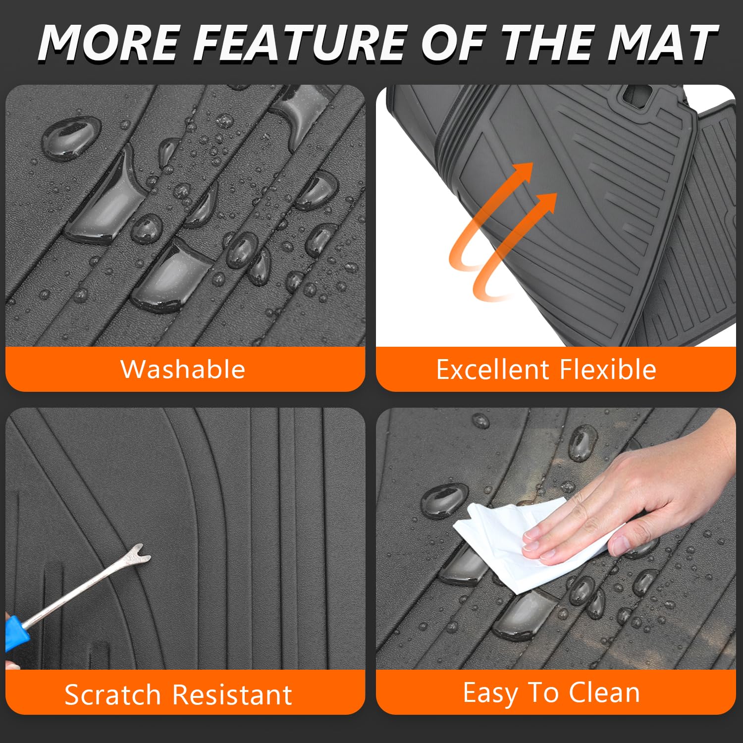 powoq Trunk Mat Compatible with 2016-2025 Dodge Durango 6&7 Seats TPE Trunk Liner Cargo Liner Replacement for 2016-2025 Dodge Du