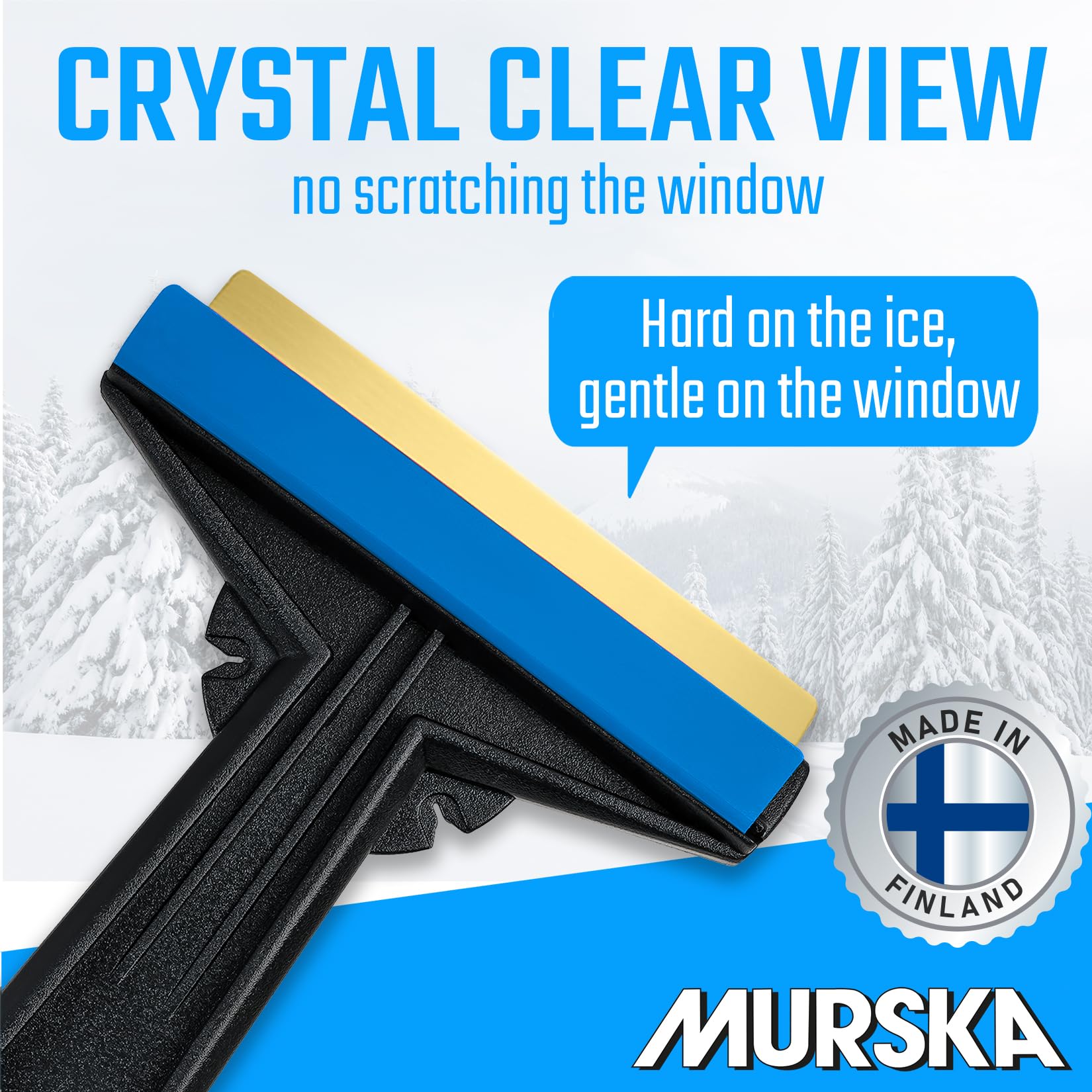 Car Ice Scraper Brass Blade - fast, easy & efficient - [ 2 Pack ] Brass Ice Scraper for Car - Ice Scrapers for Car Windshield Ic