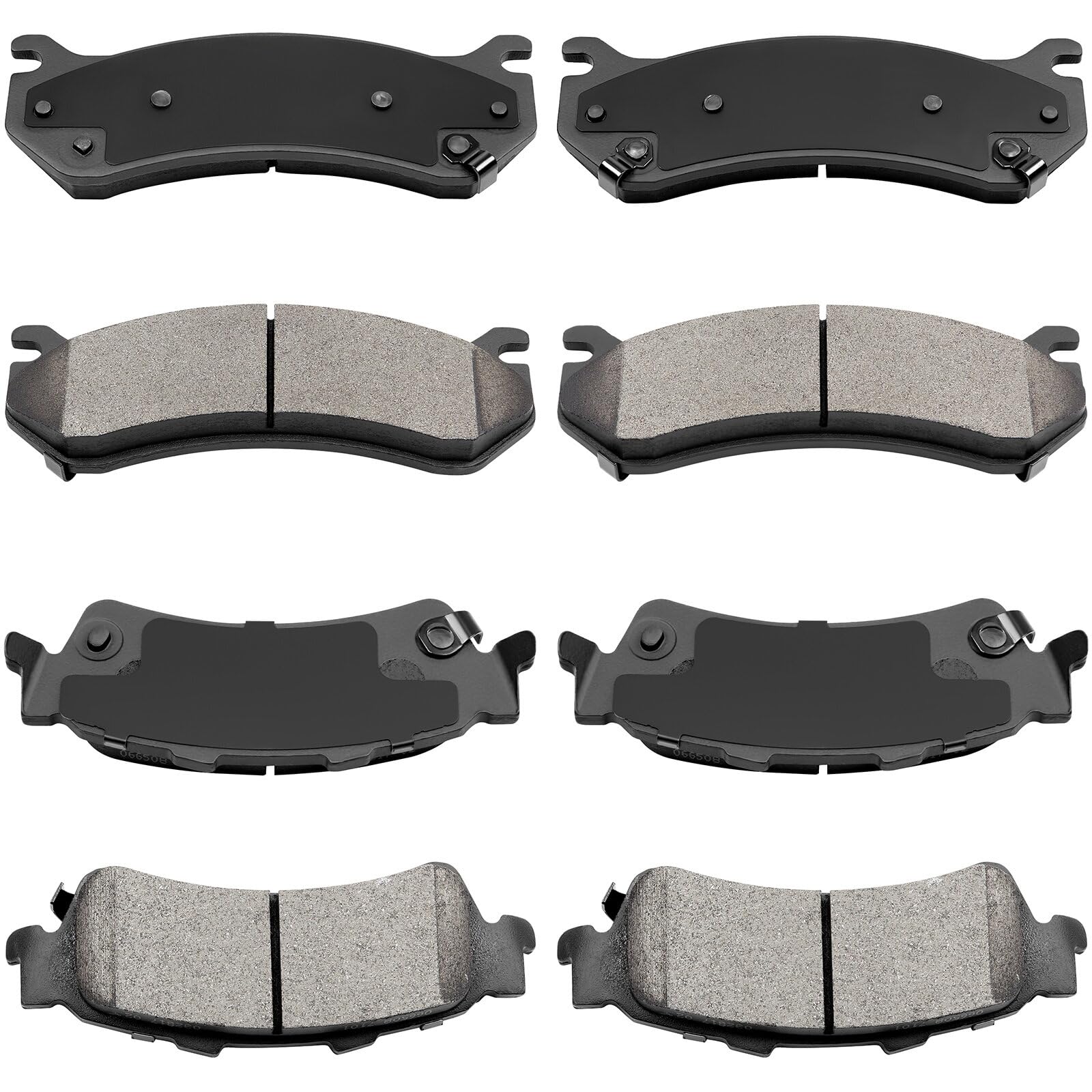 Eccpp D785-7653 D792-7700 Front Semi Metallic & Rear Ceramic Disc Brake Pad Set Fit For Chevrolet Astro 2003-2005,For Chevrolet