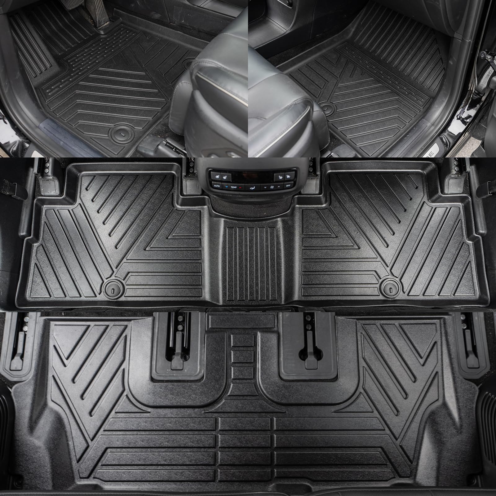 Rongtaod Floor Mats Compatible With 2020-2025 Hyundai Palisade Floor Liner Trunk Mat Cargo Mat Cargo Liner Back Seat Cover Prote