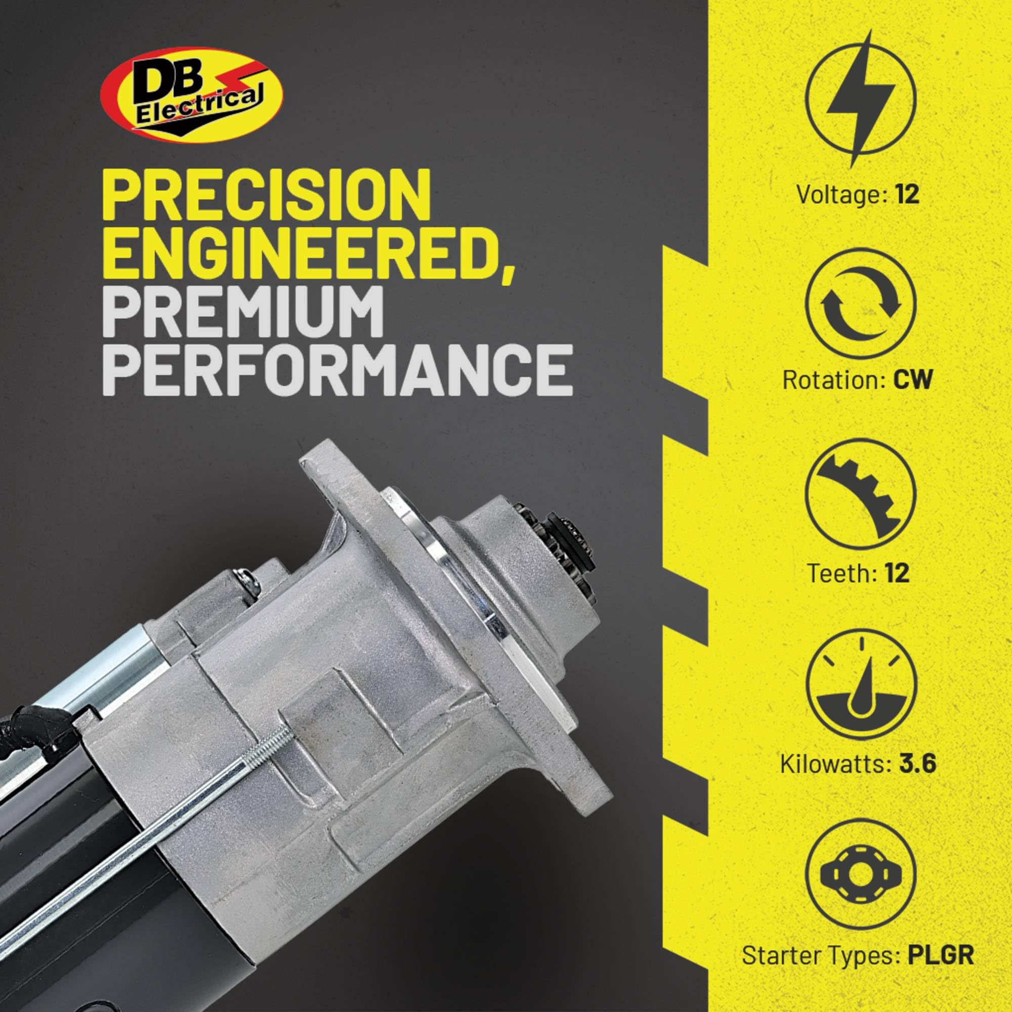 Db Electrical 410-48076 Starter Compatible With/Replacement For Ford E-Series Vans, 1995-2000, F150, F250, F350, 94,95,96,97,98