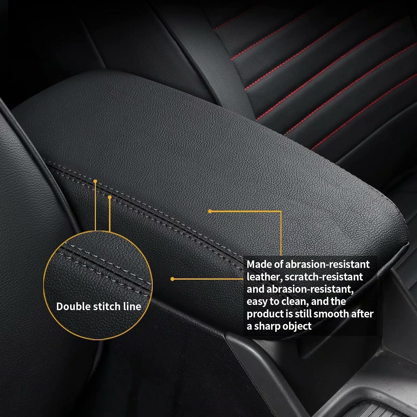 AOMSAZTO Armrest for Nissan Altima 2019 2020 2021 2022 2013 2024 2025 Black Leather Console Cover