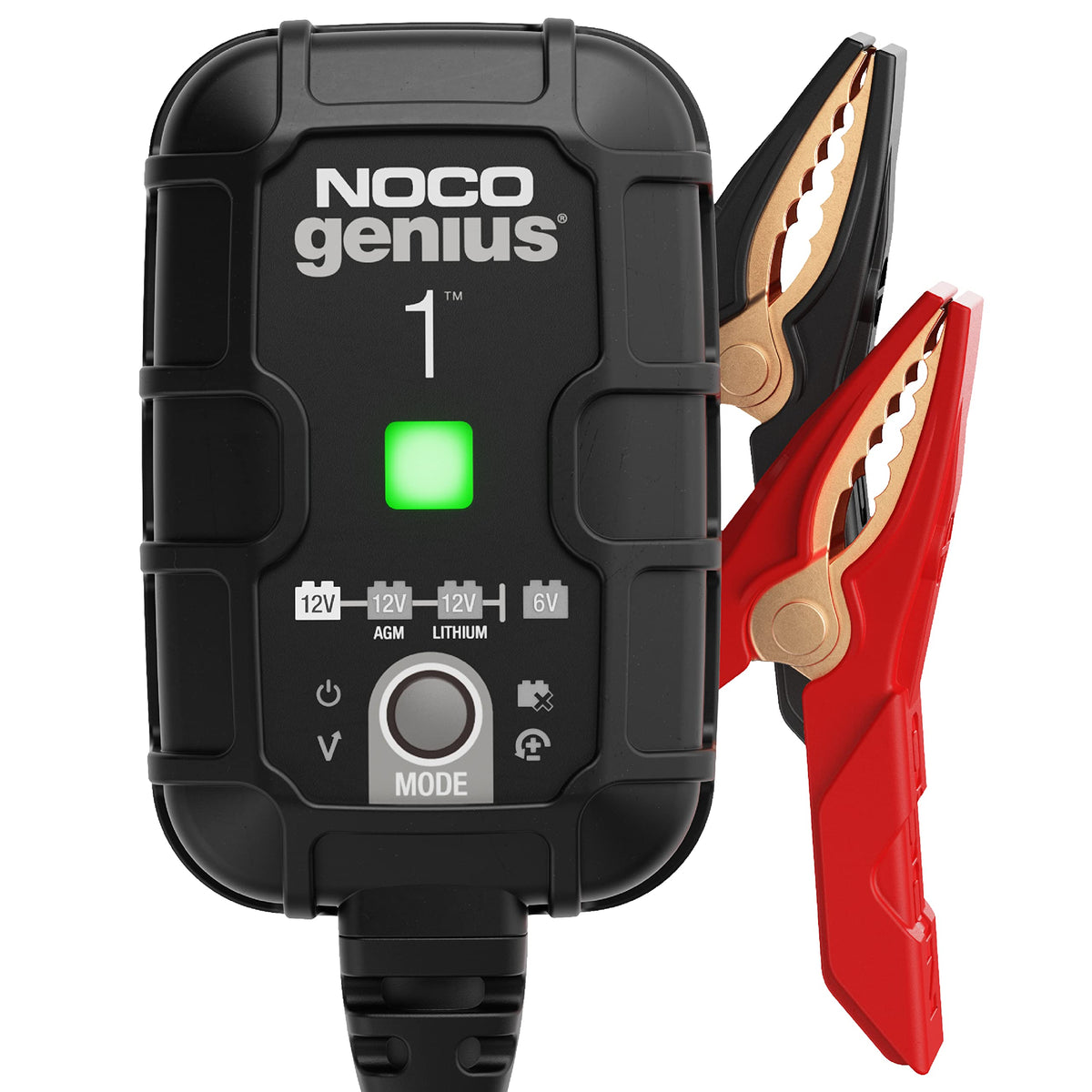 NOCO GENIUS1, 1A Smart Car Battery Charger, 6V and 12V Automotive Charger, Battery Maintainer, Trickle Charger, Float Charger an