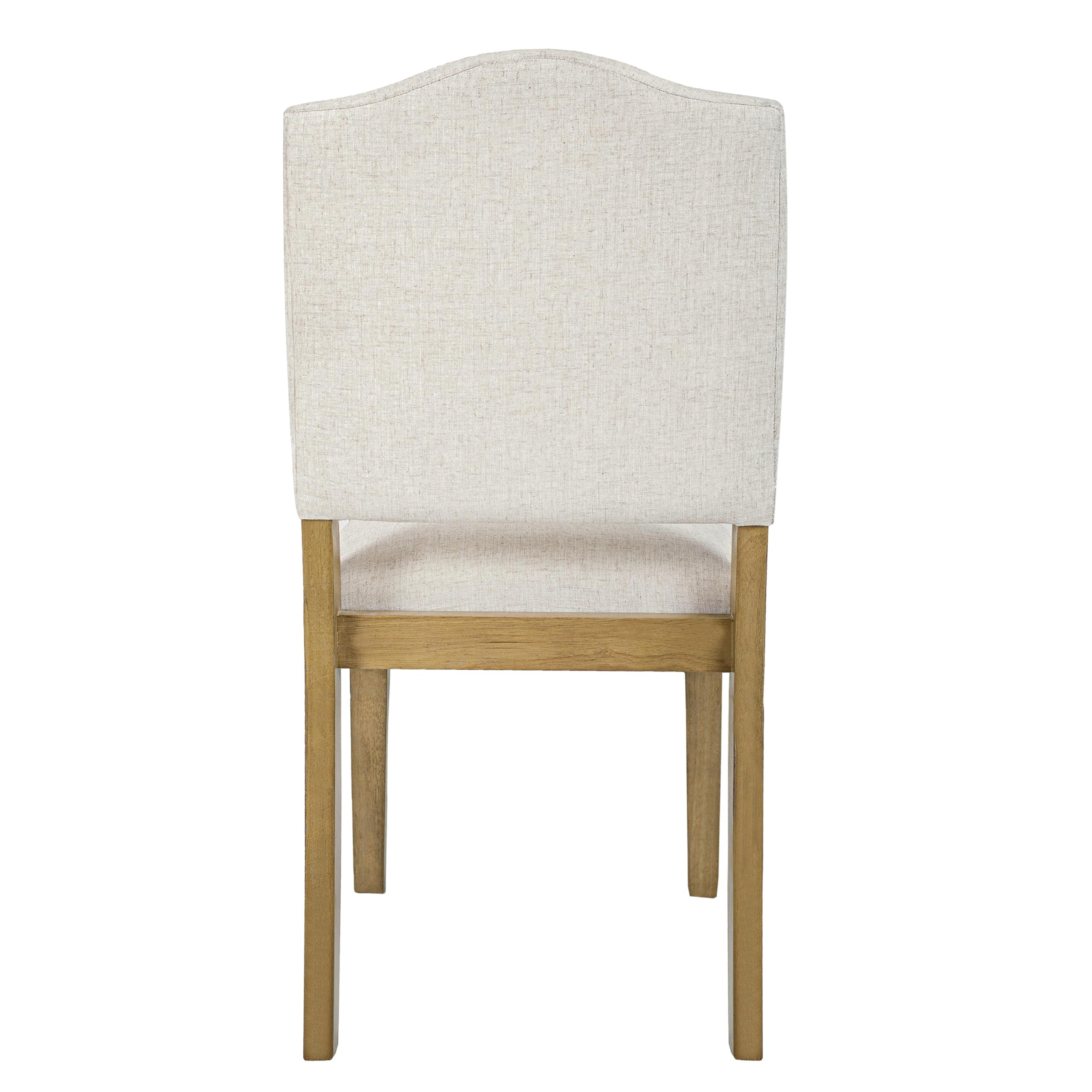 Homepop Open Back Upholstered Dining Chair - Cream Textured Woven (Single Pack)