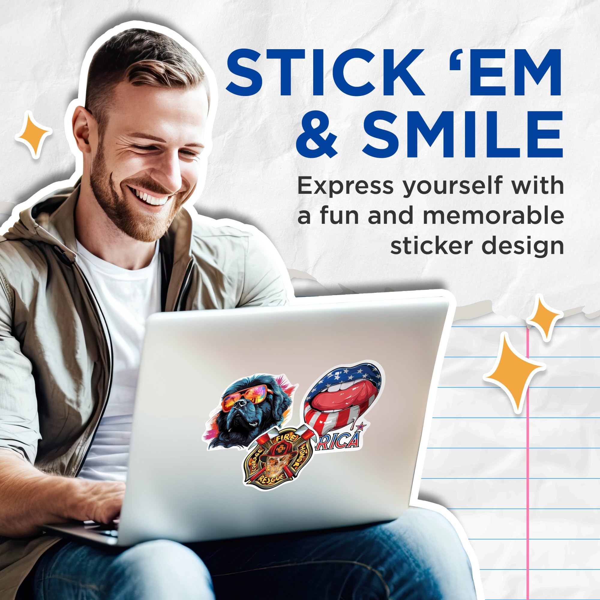 (2 Pack) Newfoundland Dog Stickers - Newfoundland with Sunglasses - Choose FromOver 100 Dog Breeds - 5 Inches On Longest Side -