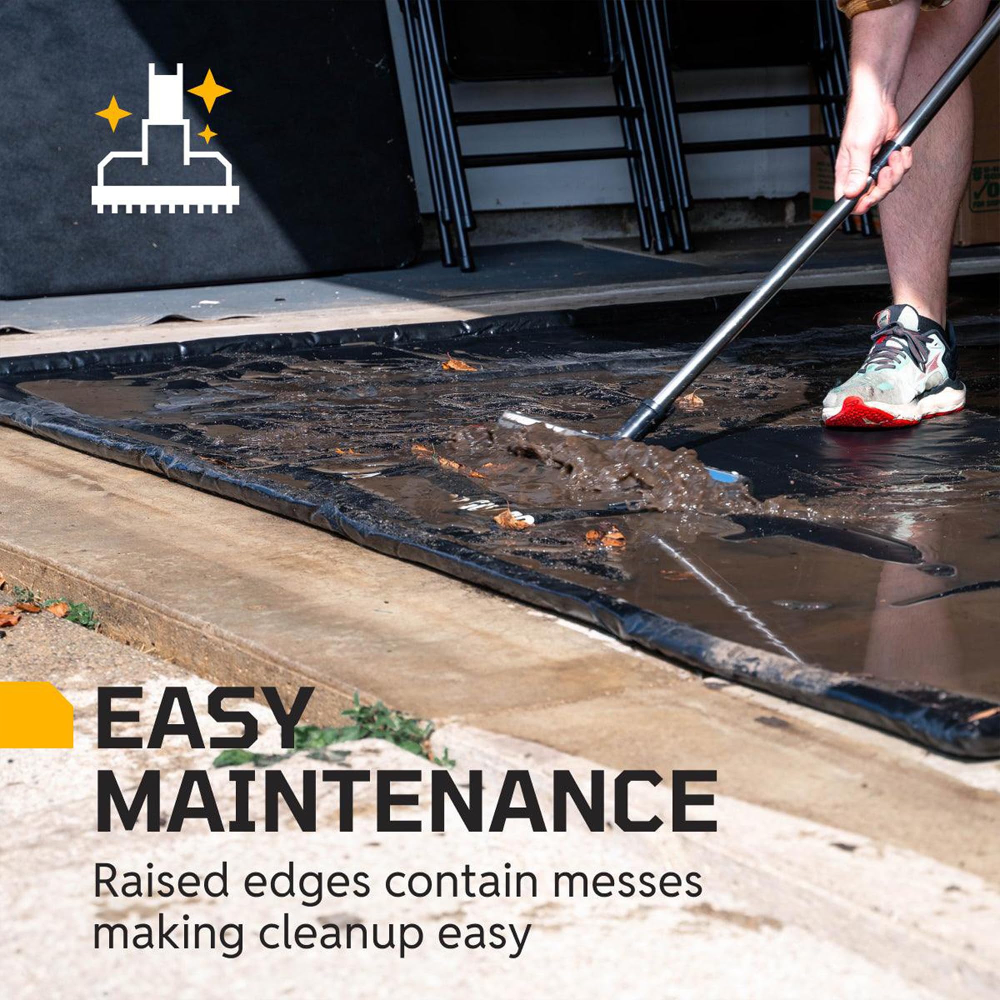 Autofloorguard Heavy-Duty Garage Containment Floor Mat For Extra-Large Vehicles, 86X22'''